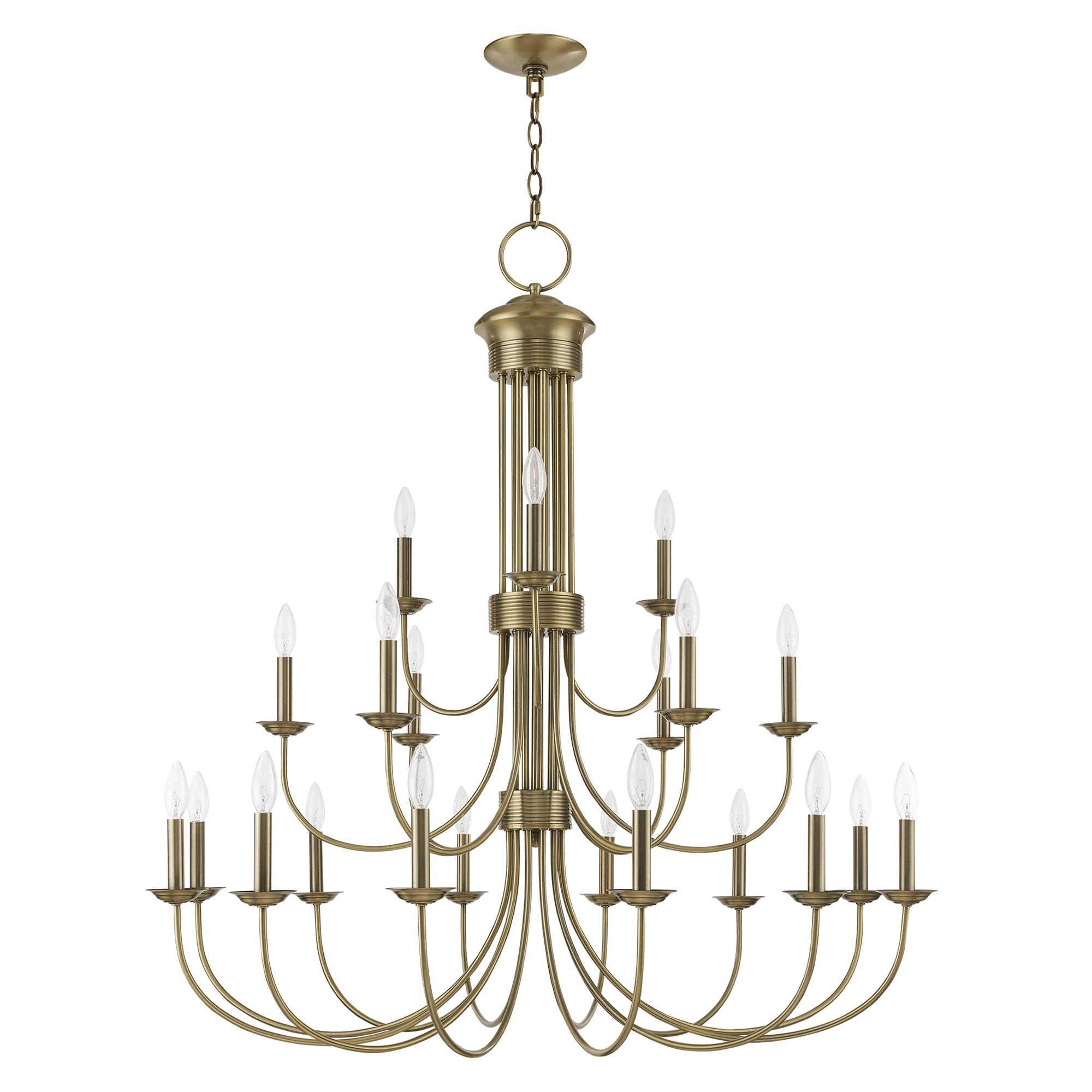 Livex Lighting Estate 21 - Light Chandelier in  Antique Brass