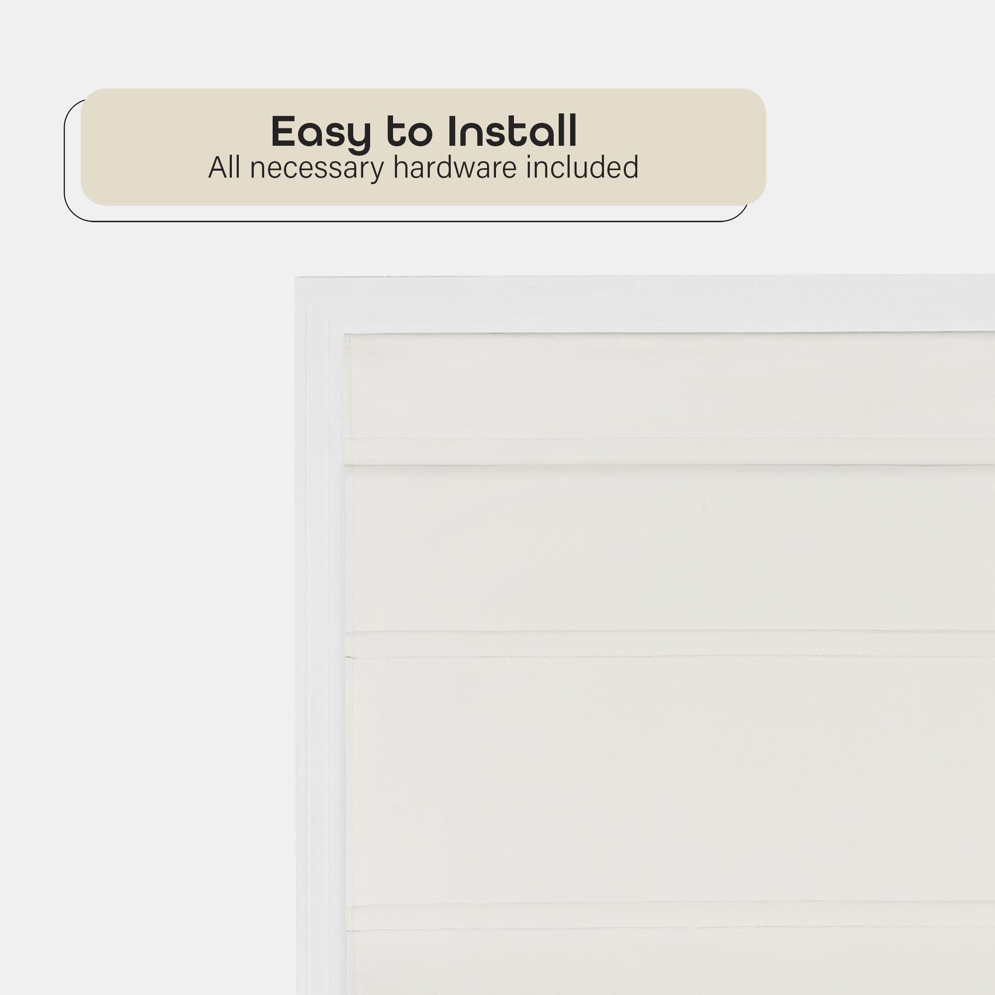 Achim Roman Indoor Cordless Ivory Polyester Blackout Window Roman Pleated Shade, 64" L x 30" W