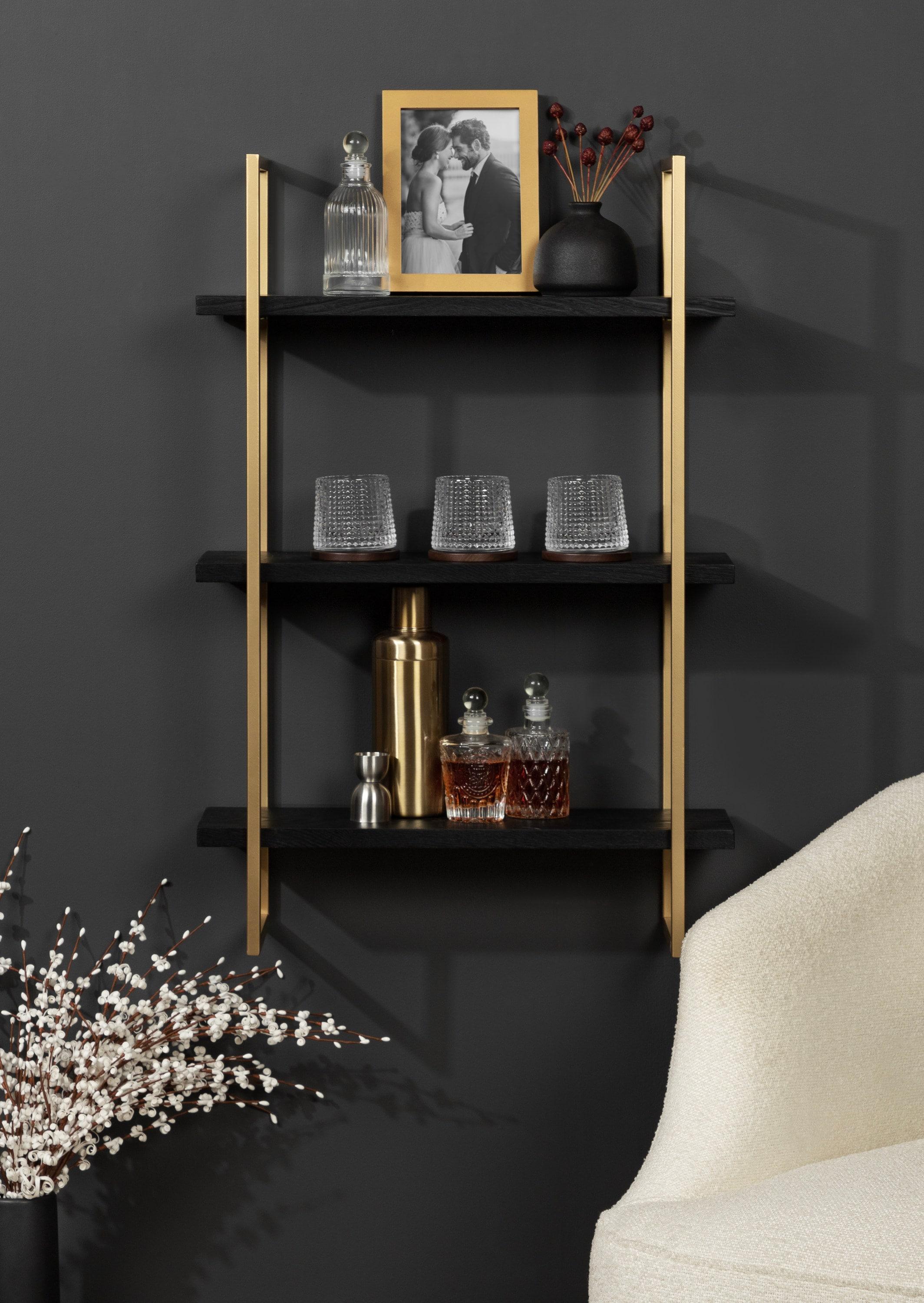 Kate and Laurel 3 Piece Solid Wood Tiered Shelf