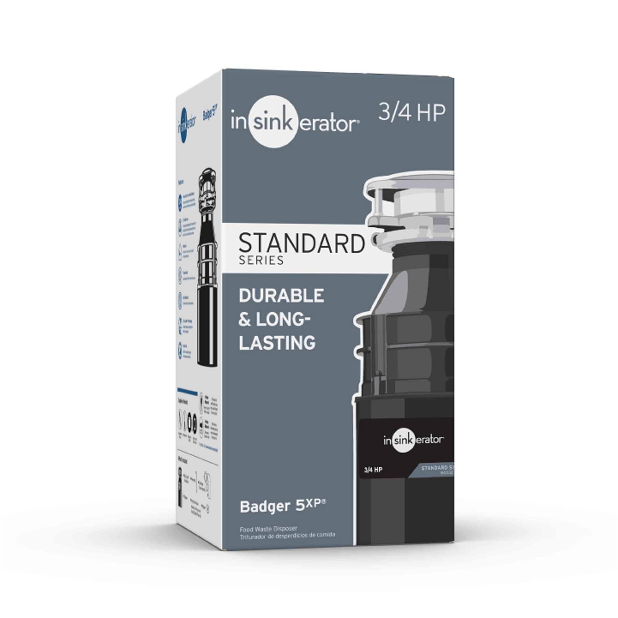 InSinkErator Badger 5XP 3/4 HP Continuous Feed Garbage Disposal