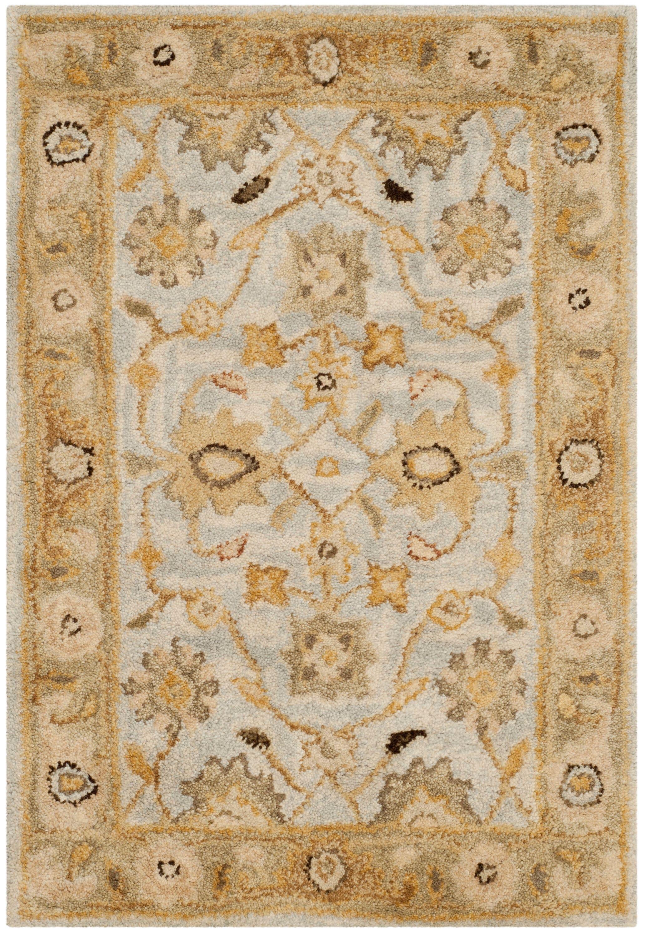 Antiquity AT856 Hand Tufted Accent Rug - Light Blue/Sage - 2'x3' - Safavieh.