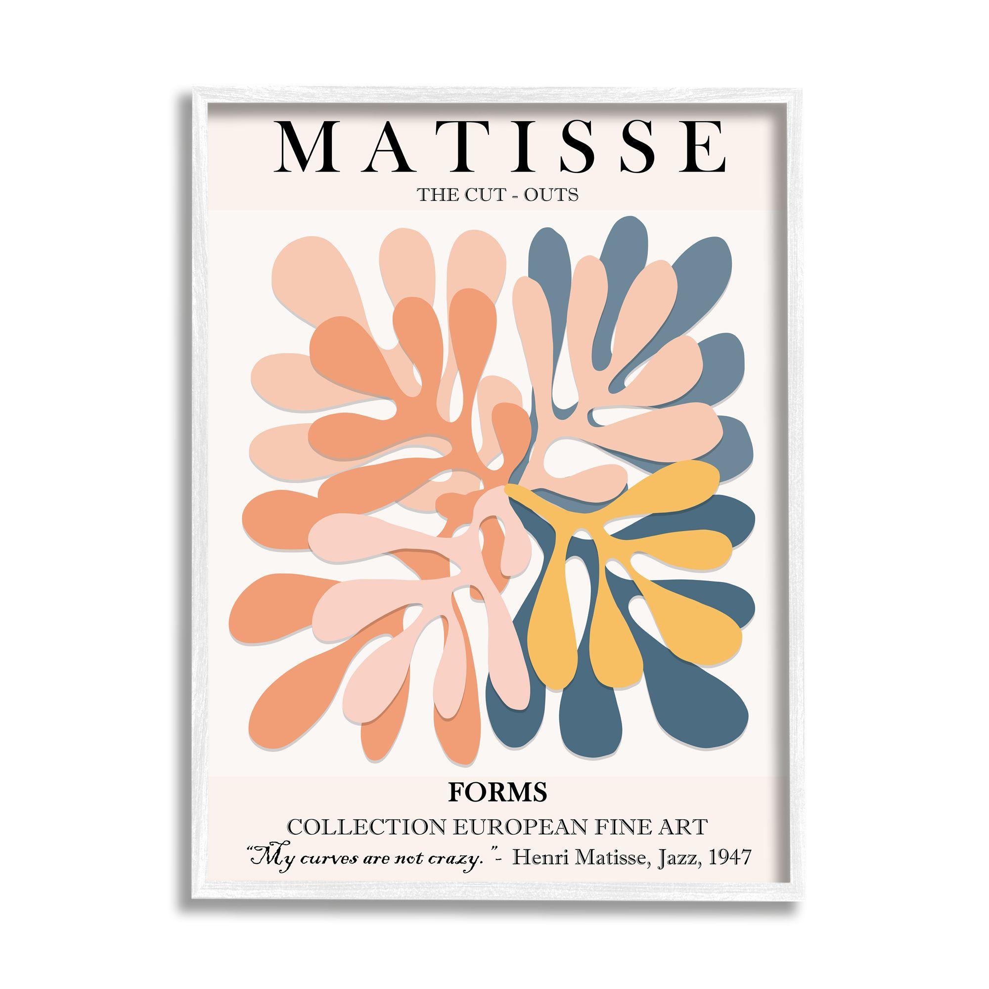 Stupell Industries Classical Matisse Painting Cut Out Forms Traditional Abstract - Graphic Art Print