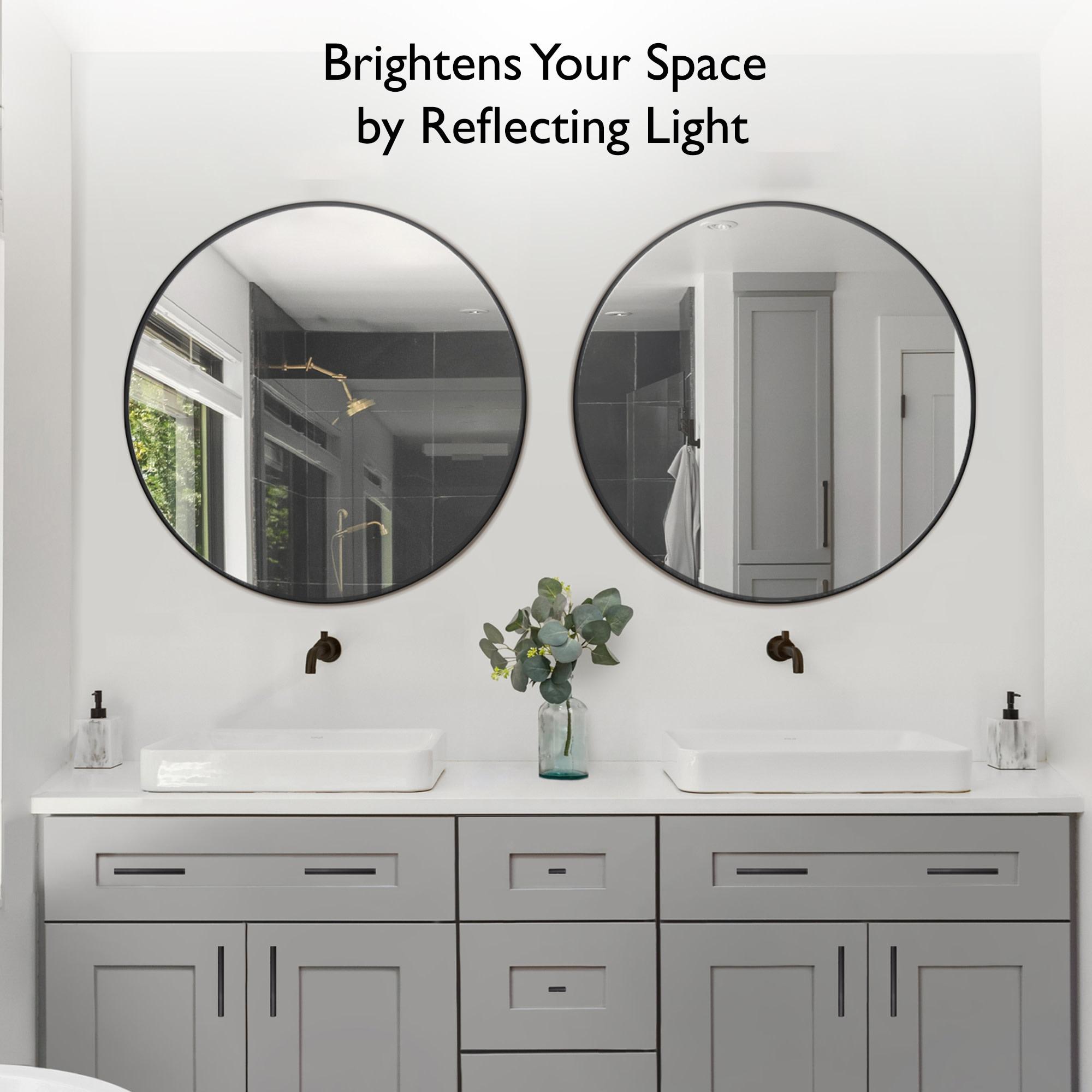 Design House Kenna 28" Round Wall Accent Mirror