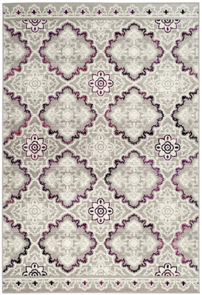 Skyler SKY199 Power Loomed Indoor Area Rug - Grey/Pink - 5'1"x7'6" - Safavieh.