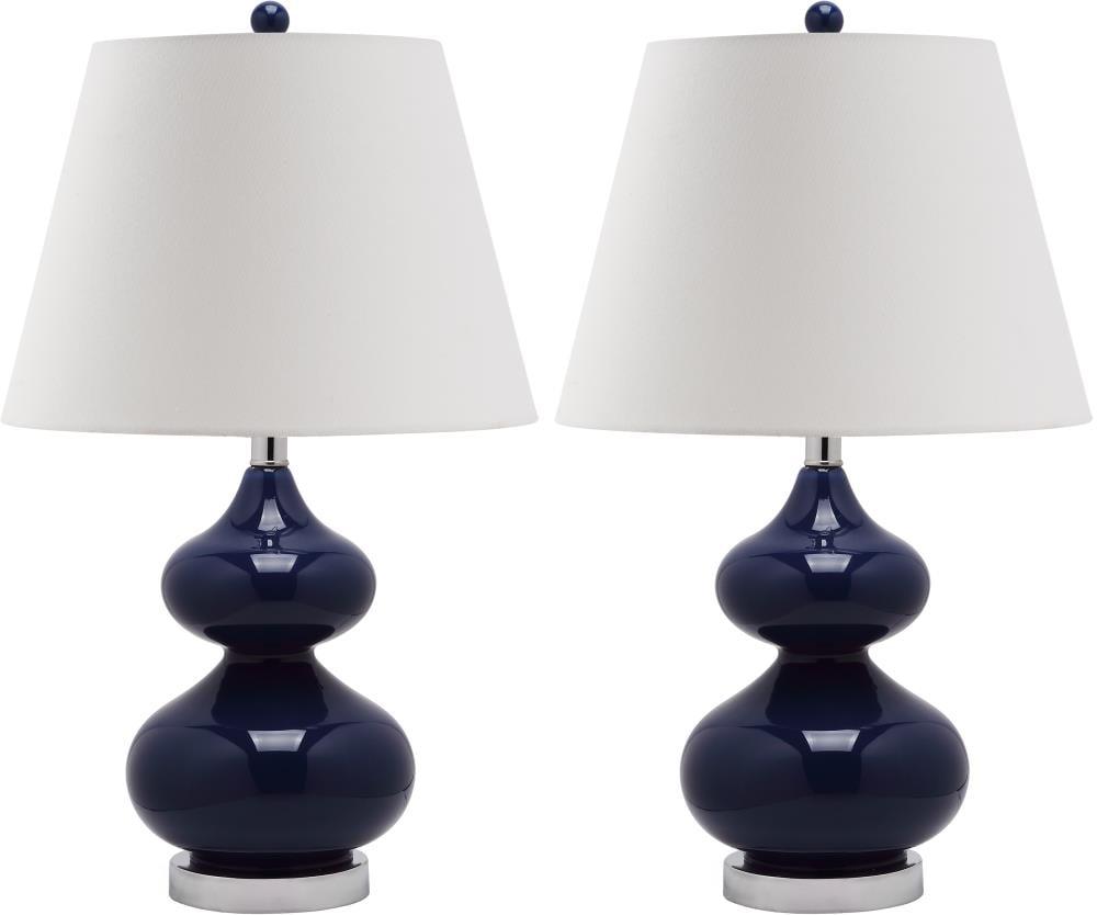 Eva Double Gourd Table Lamp (Set of 2) - 24 Inch Height - LIT4086 - Navy - Safavieh