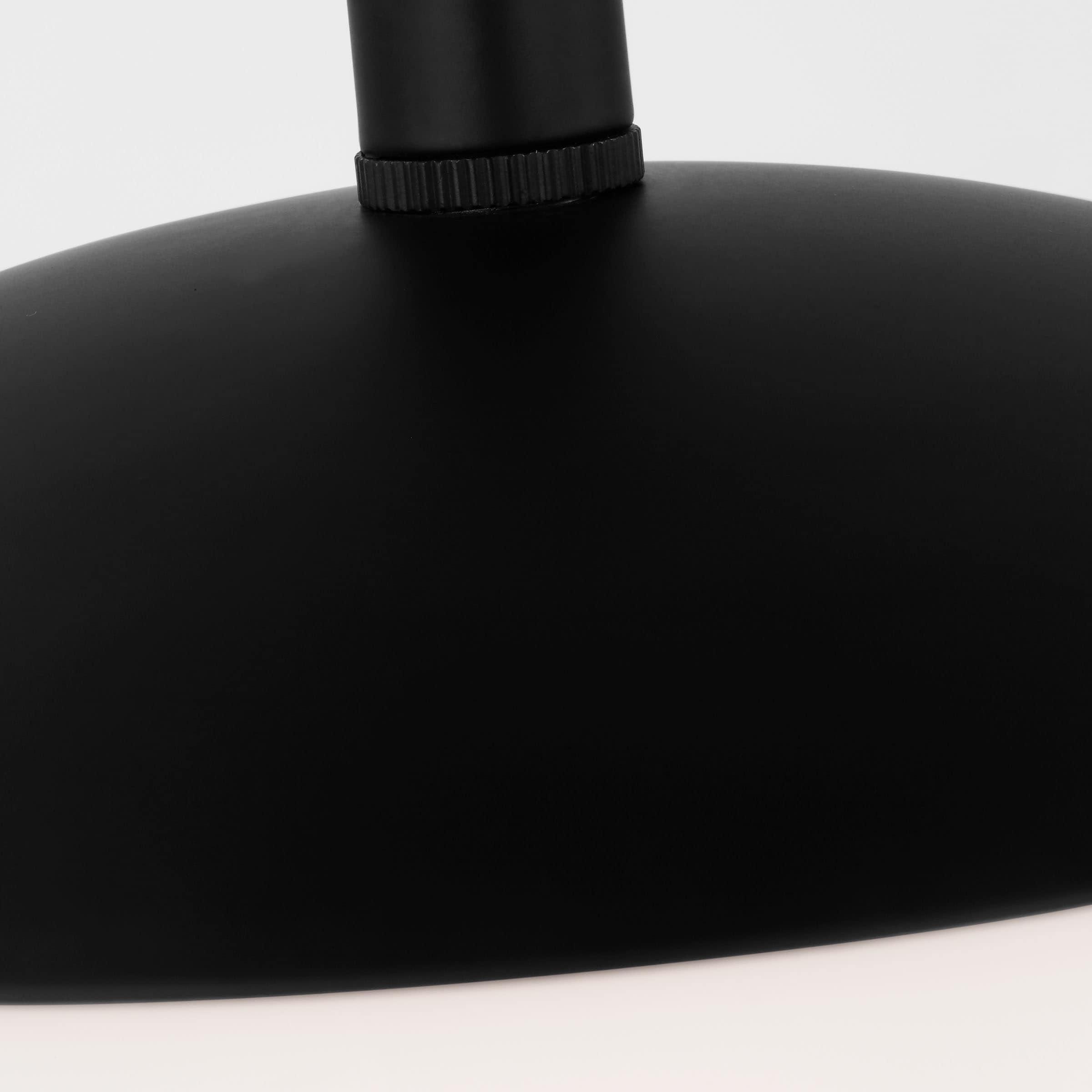 Midnight Black Globe Pendant Lamp with White Glass Shade