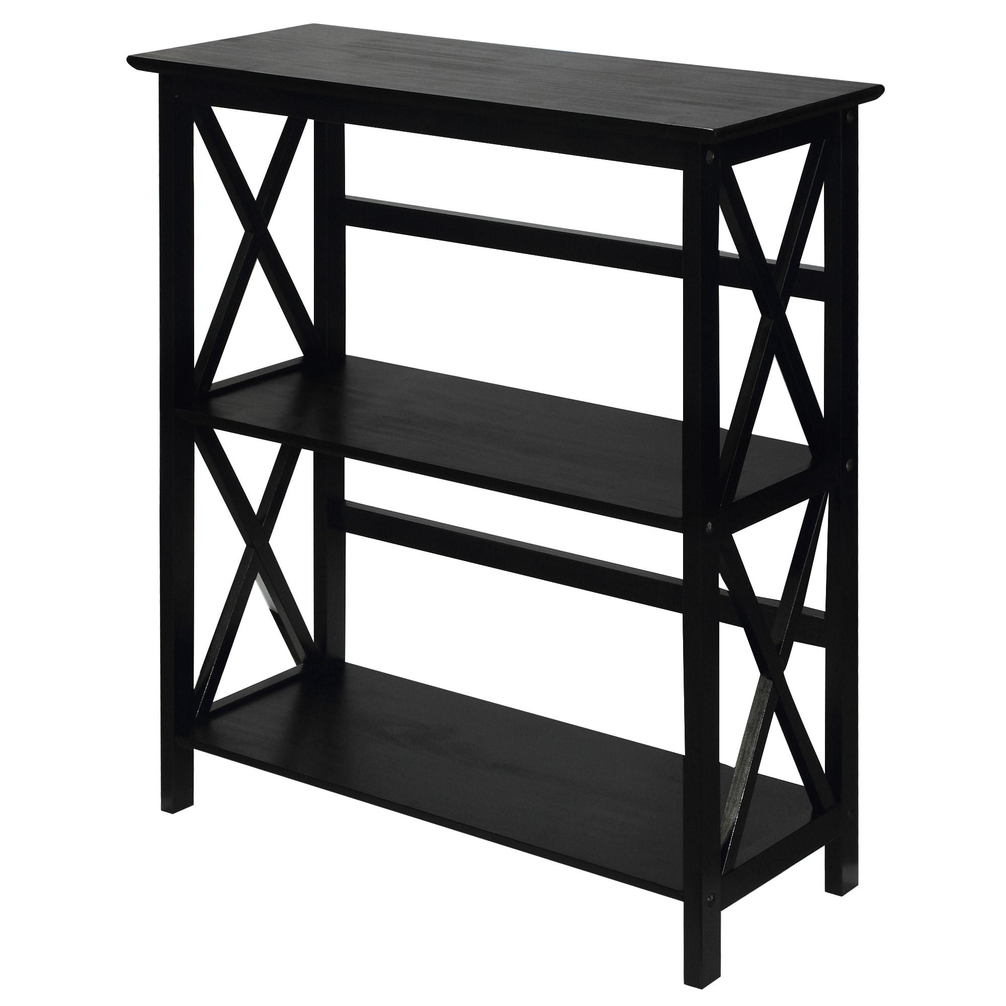 Montego 3-Shelf Bookcase-Black