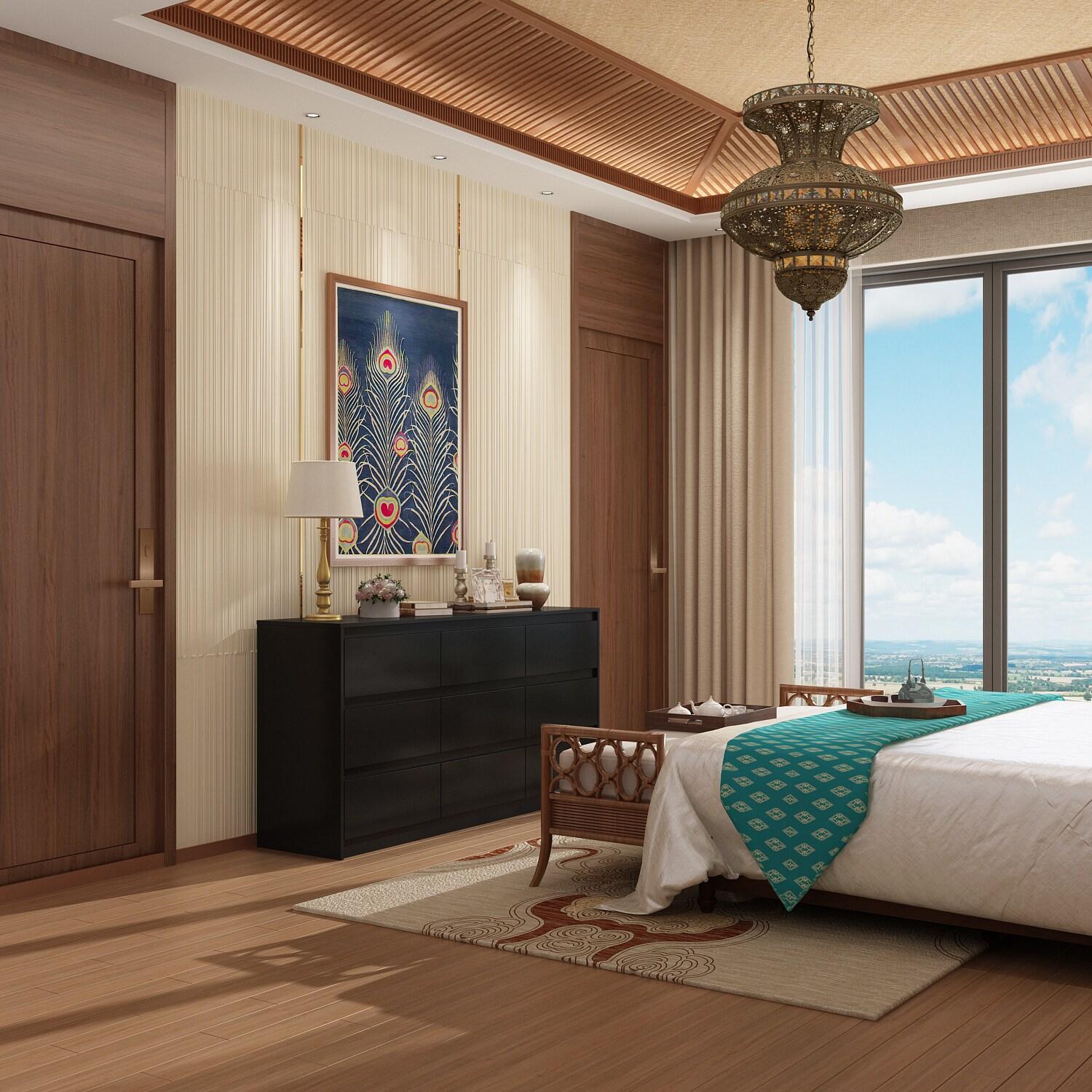 FAMAPY Chest of Drawers Dresser No Handles, 6 Drawer Dresser with Wide Storage, Modern Contemporary 6-Drawer Chest, for Bedroom Black (59”W x 15.7”D x 32.3”H)