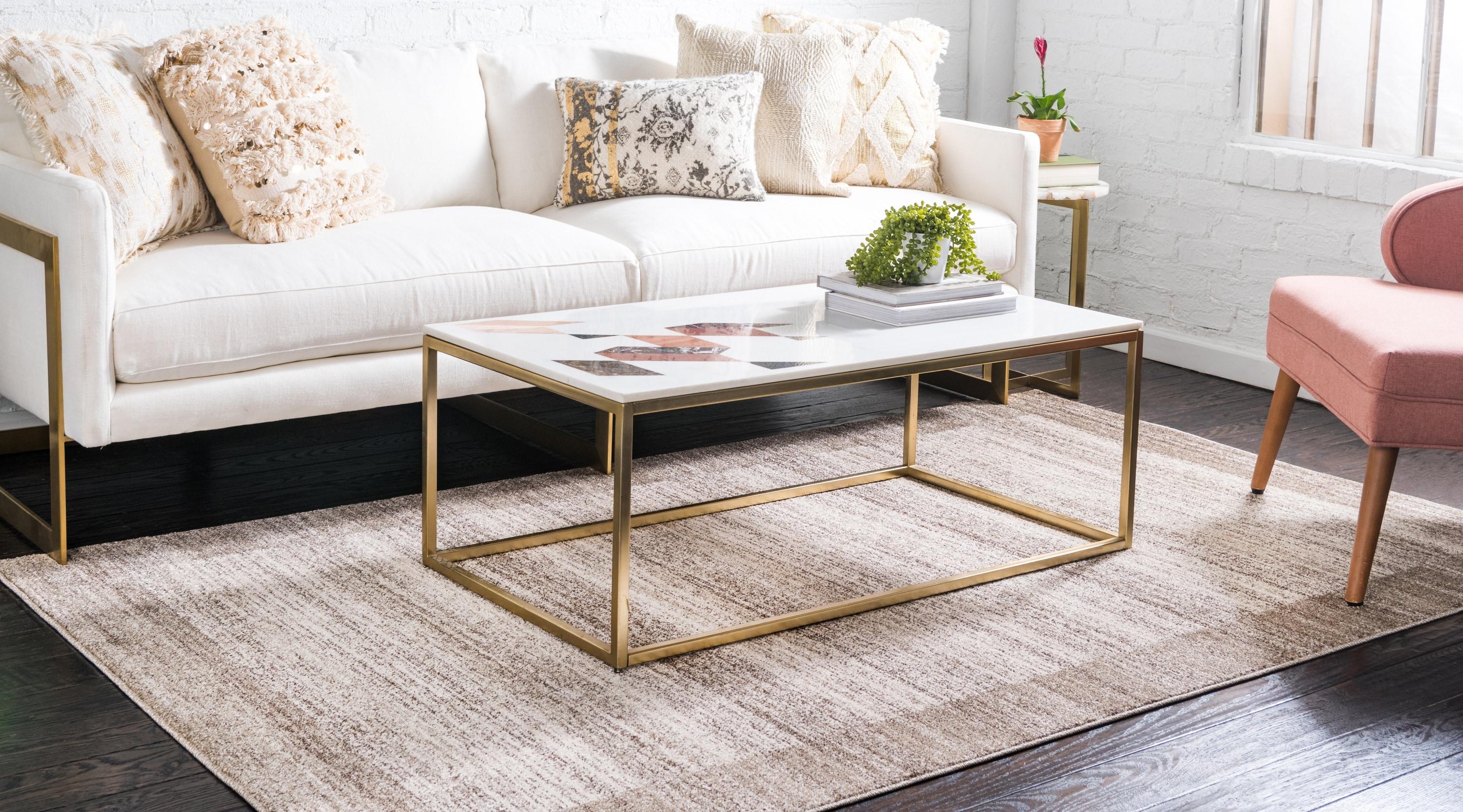 Unique Loom Abigail Del Mar Area Rug , 8'x11'2" Rectangular ,Beige