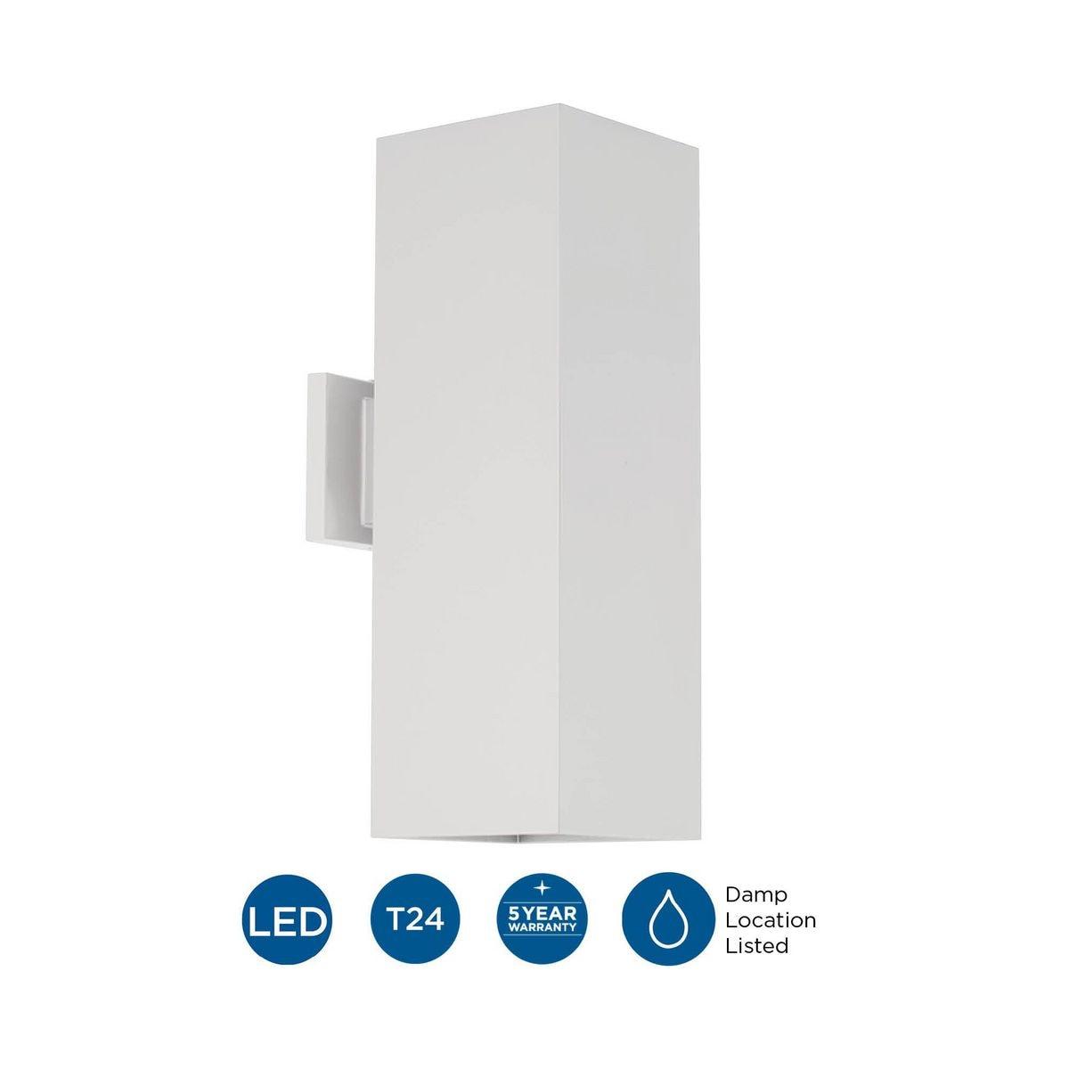 Progress Lighting, Crawford, 2-Light Outdoor Wall Light, Antique Bronze, Aluminum, LED, 3731 Lumens, Damp Rated