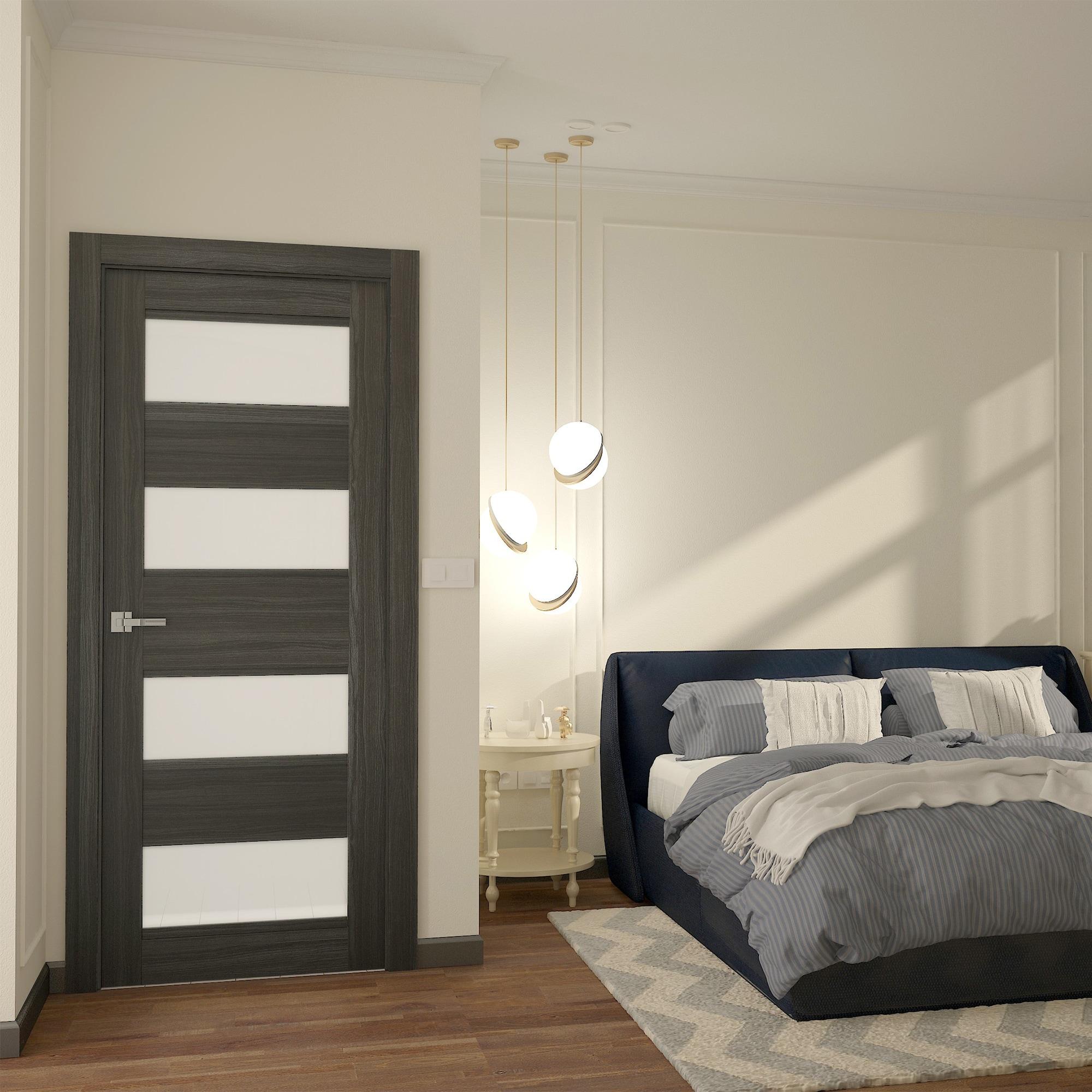Belldinni Della Solid + Manufactured Wood Paneled Matte Slab Door