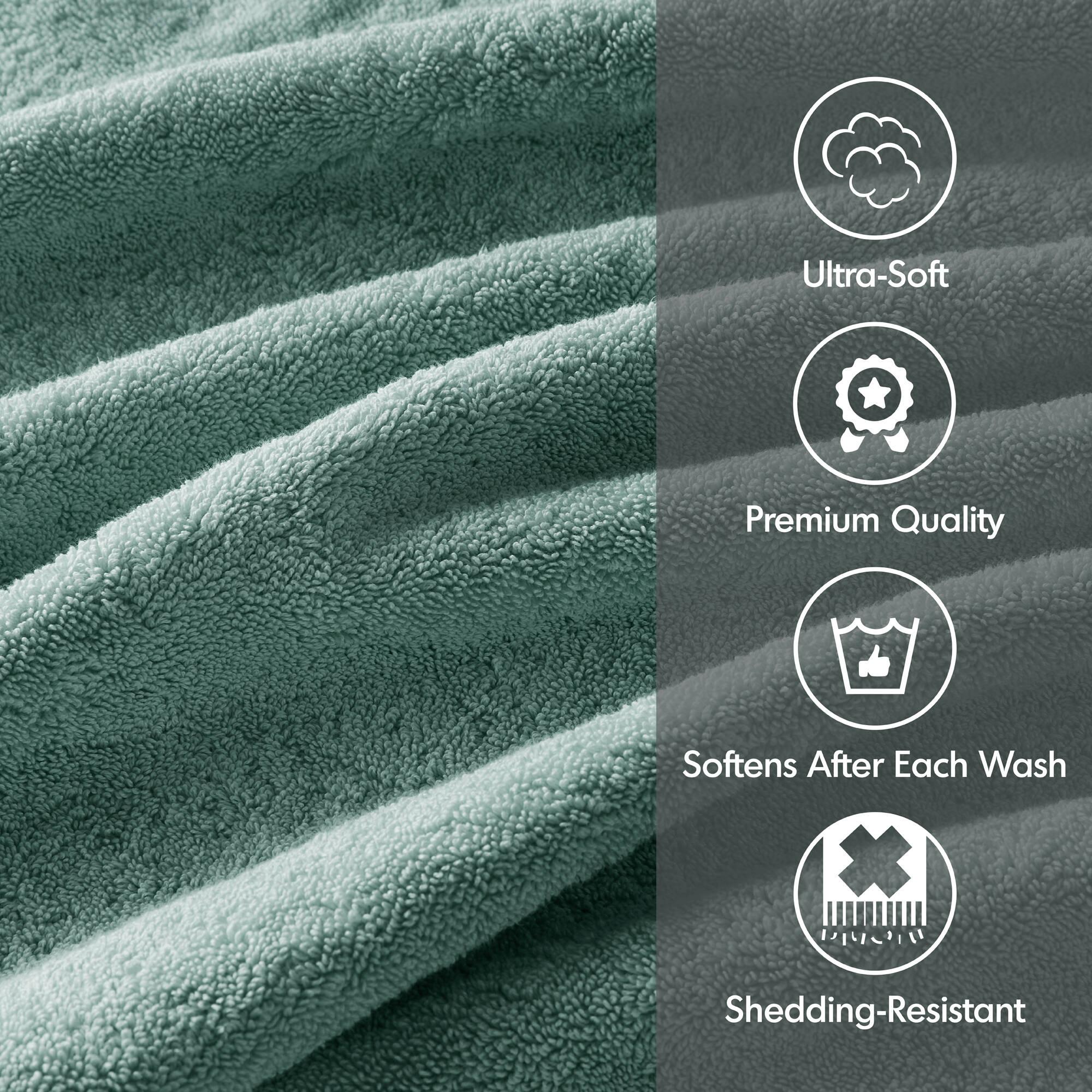 Madison Park Signature 800GSM Ultra-Soft 100% Cotton Absorbent Towel Set