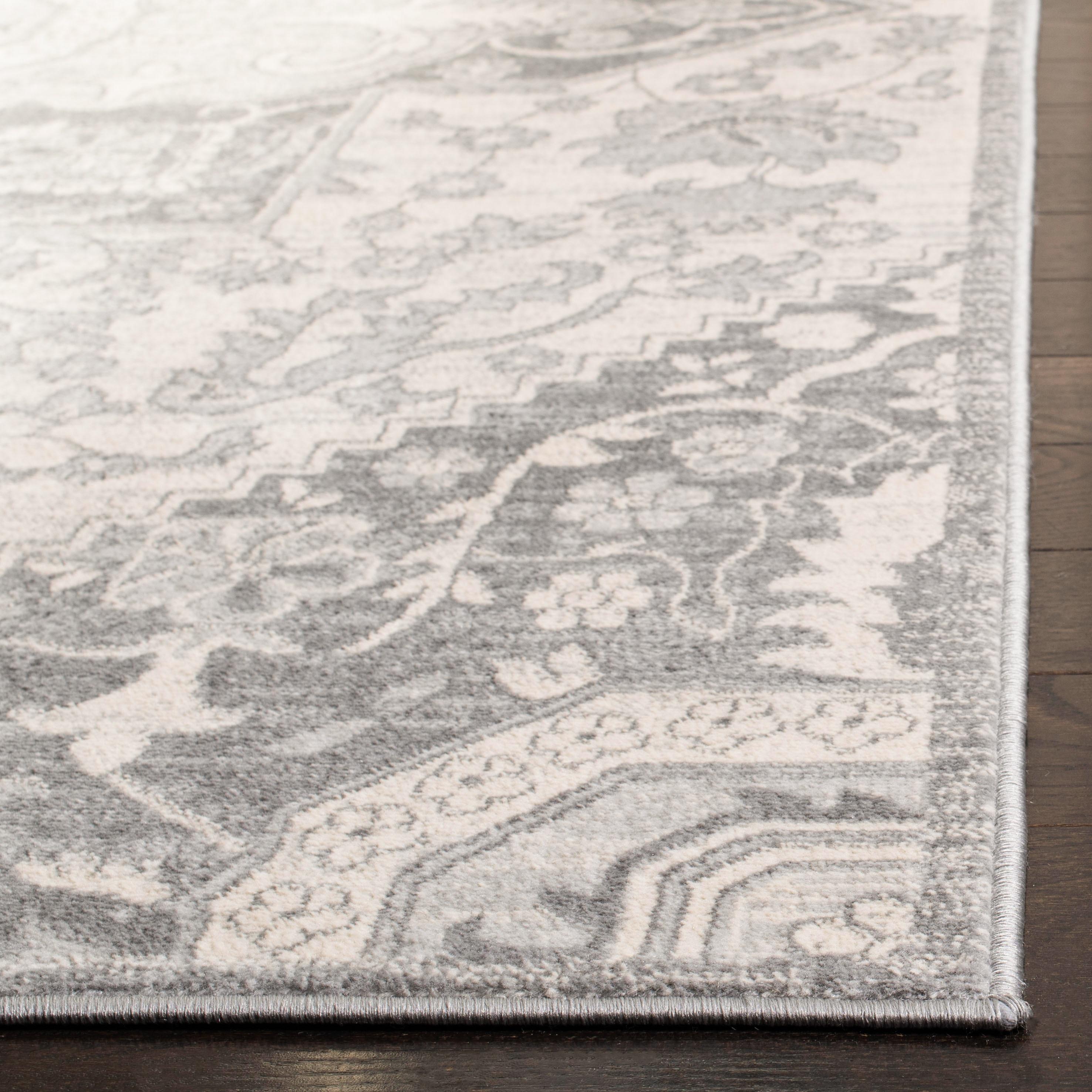 Brentwood BNT816 Power Loomed Indoor Area Rug - Grey/Cream - 8'x10' - Safavieh
