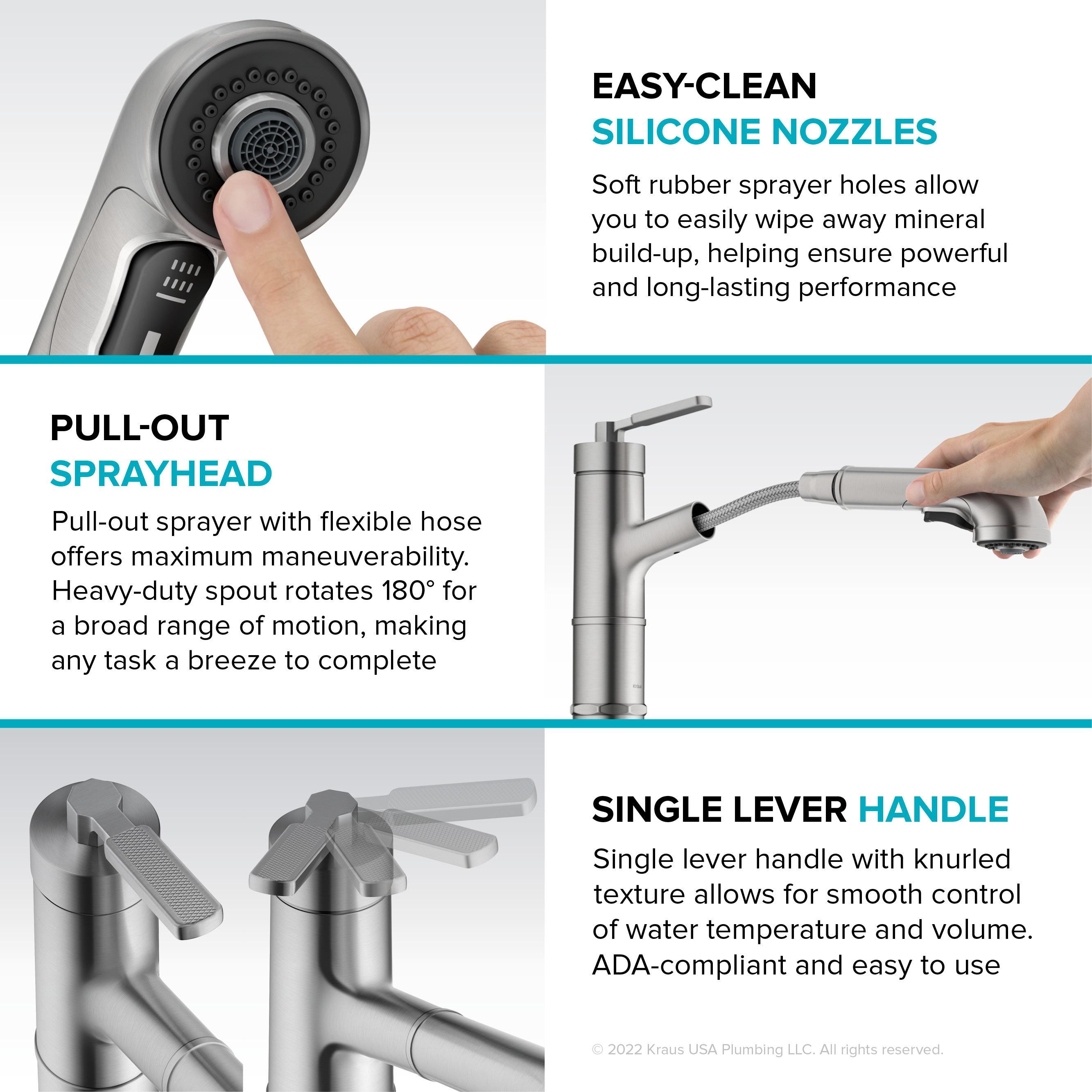 Allyn Pull-Out Single Handle Kitchen Faucet