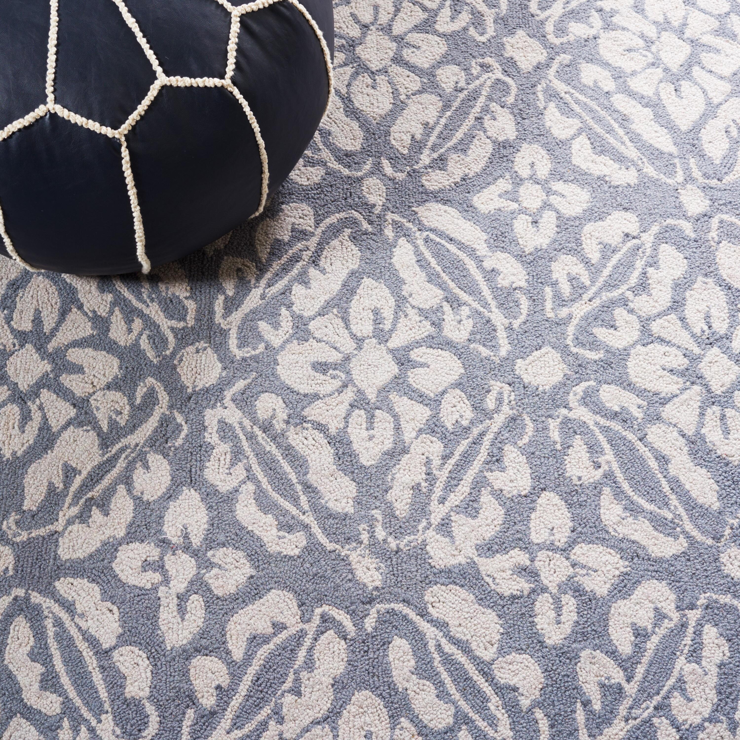 SAFAVIEH Chelsea Margery Geometric Wool Area Rug, Blue, 3'9" x 5'9"