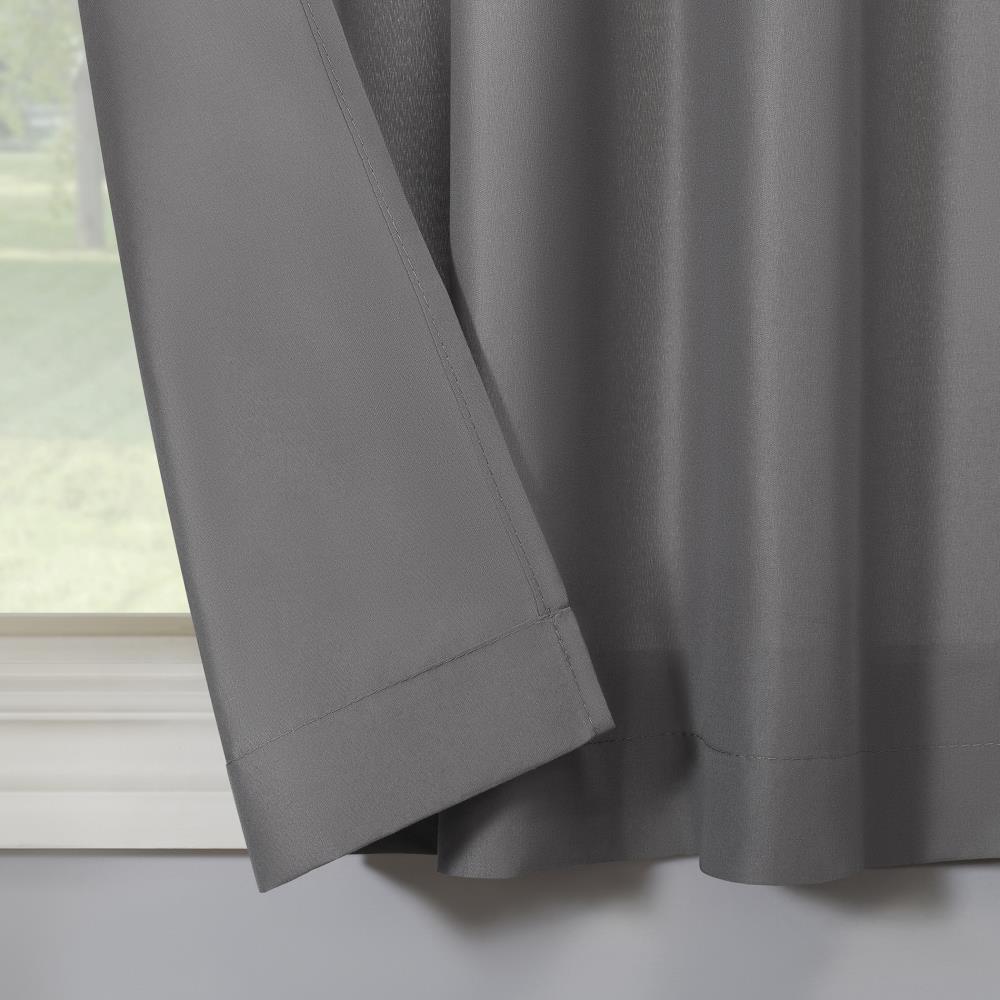 Set of 3 (45"x27") Martine Microfiber Semi-Sheer Rod Pocket Kitchen Curtain Valance and Tiers Set Gray - No. 918