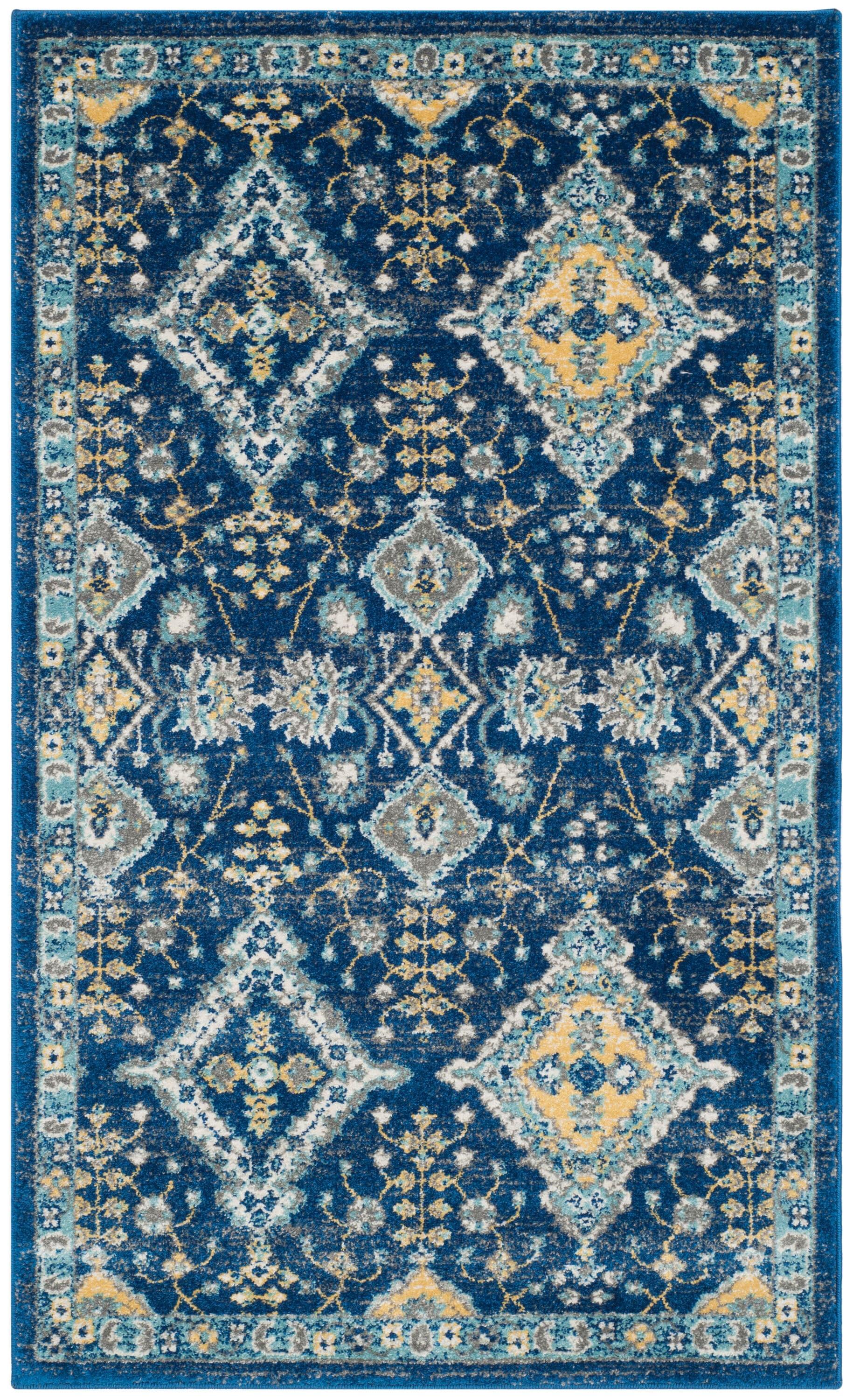 Evoke EVK224 Power Loomed Accent Rug - Royal/Ivory - 3'x5' - Safavieh.