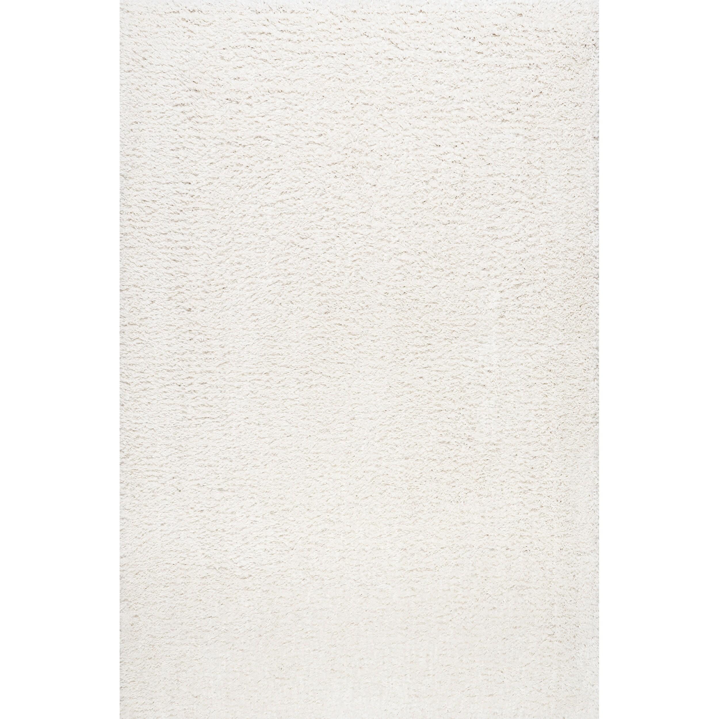 Nuloom Kara Solid 4x6 Shag Indoor Area Rug for Living Room Bedroom Dining Room Nursery, Ivory