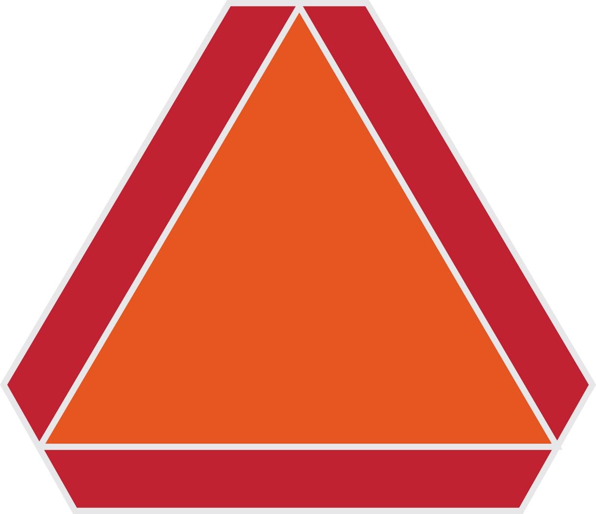 Hillman Group 840628 14 x 16 in. Orange Aluminum Slow-Moving Vehicle Sign  pack of 6