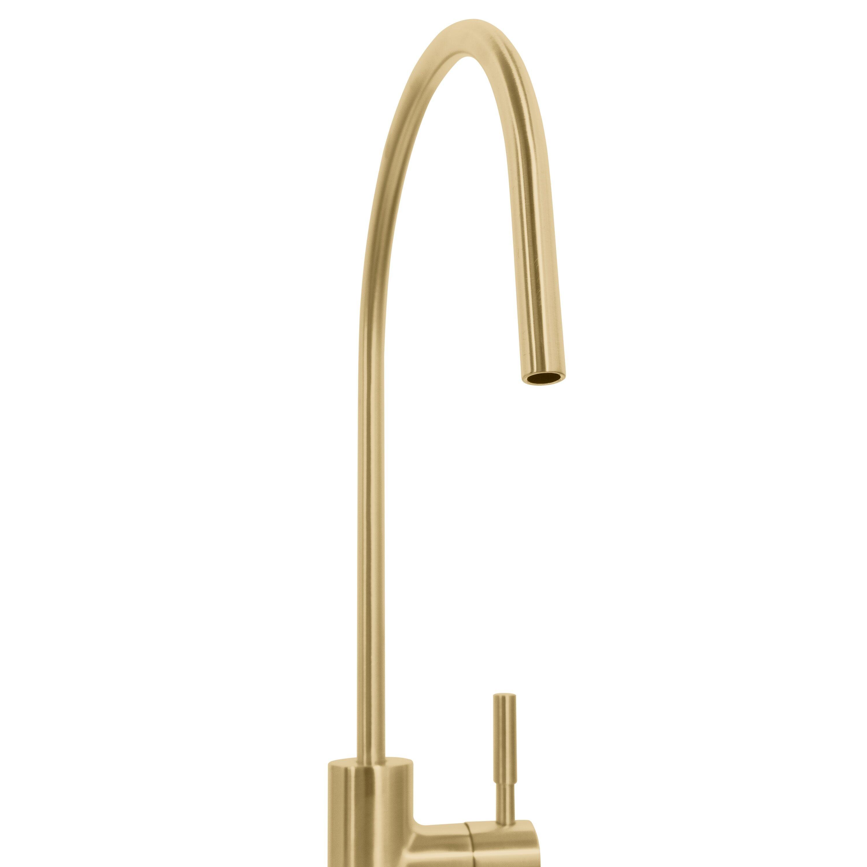 Champagne Bronze Single Handle Modern Bar and Prep Faucet