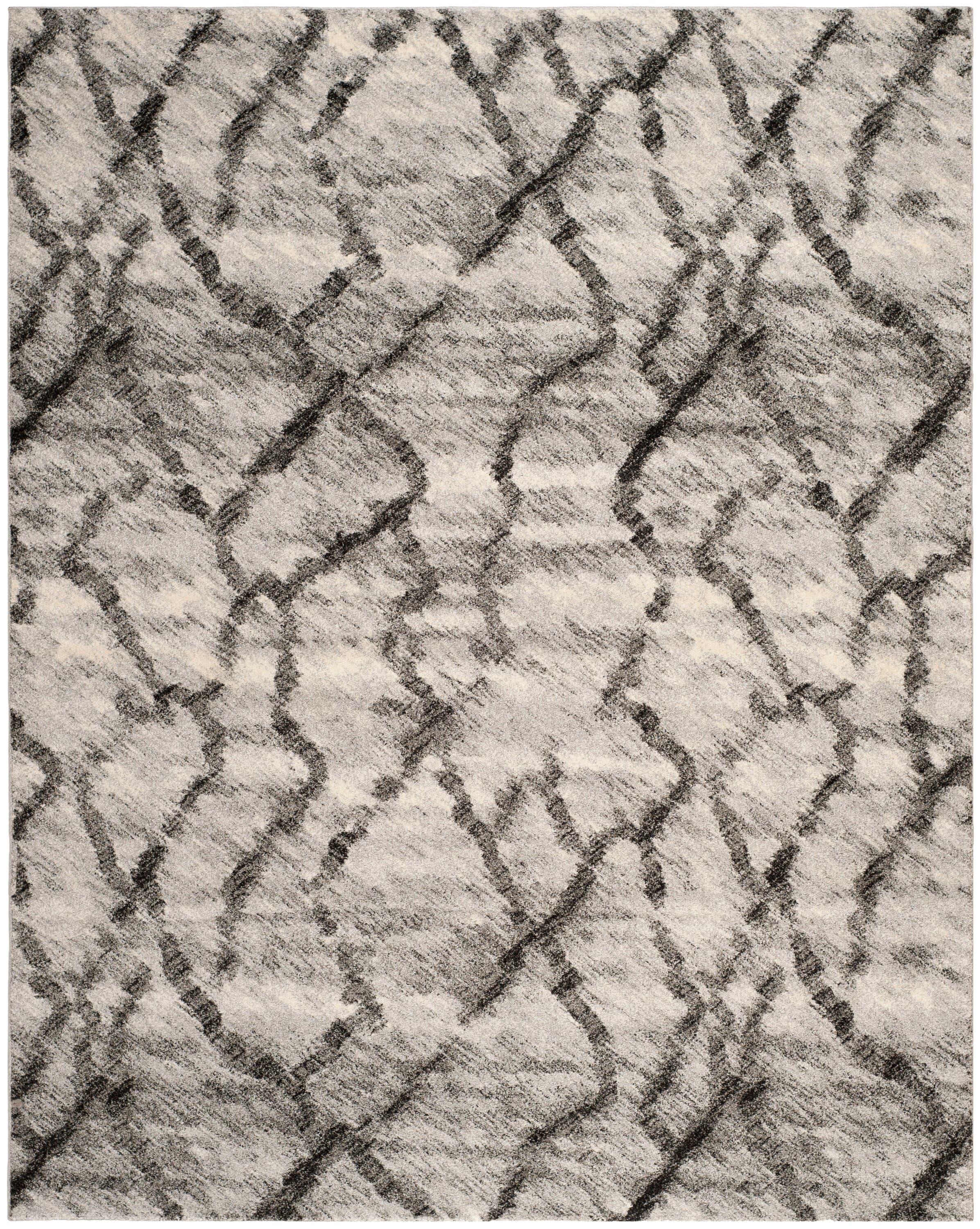 Retro RET2144 Power Loomed Indoor Area Rug - Light Grey/Black - 8'9"x11'9" - Safavieh.