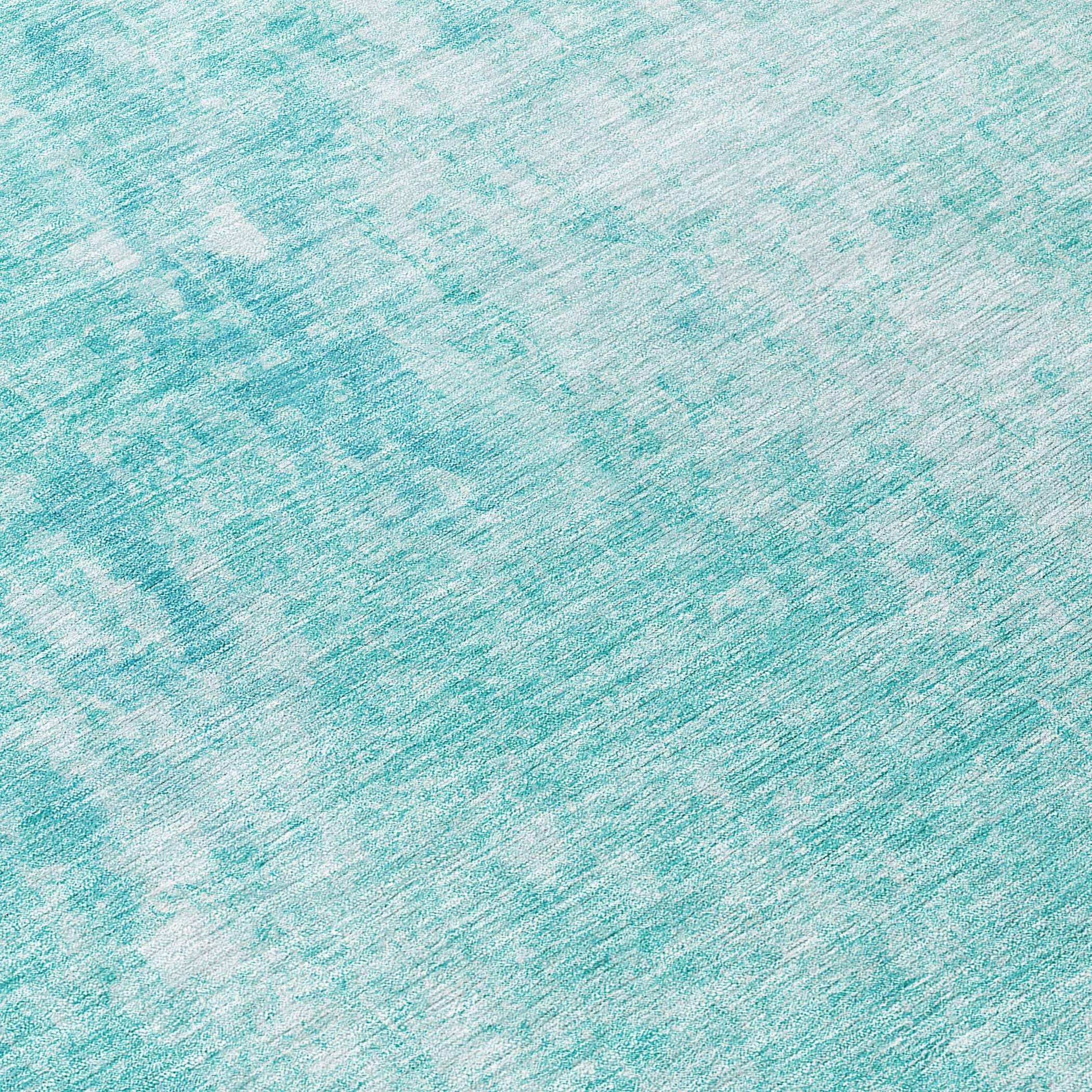 Addison Rugs Chantille ACN656 Teal 1'8" x 2'6" Indoor Outdoor Area Rug, Easy Clean, Machine Washable, Non Shedding, Bedroom, Entry, Living Room, Dining Room, Kitchen, Patio Rug