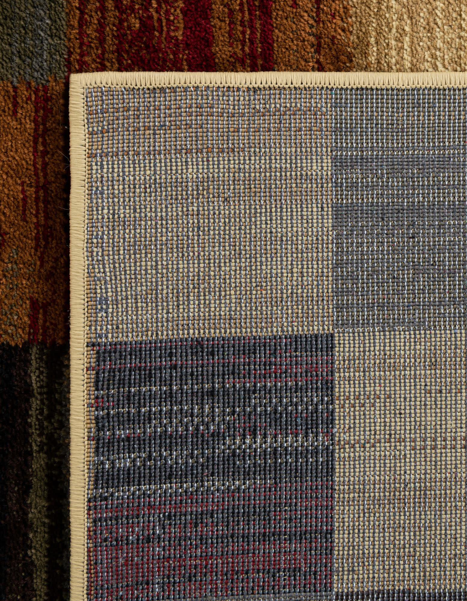 Unique Loom Barista Collection Area Rug - Gava (7' 1" Square Multi/Brown)