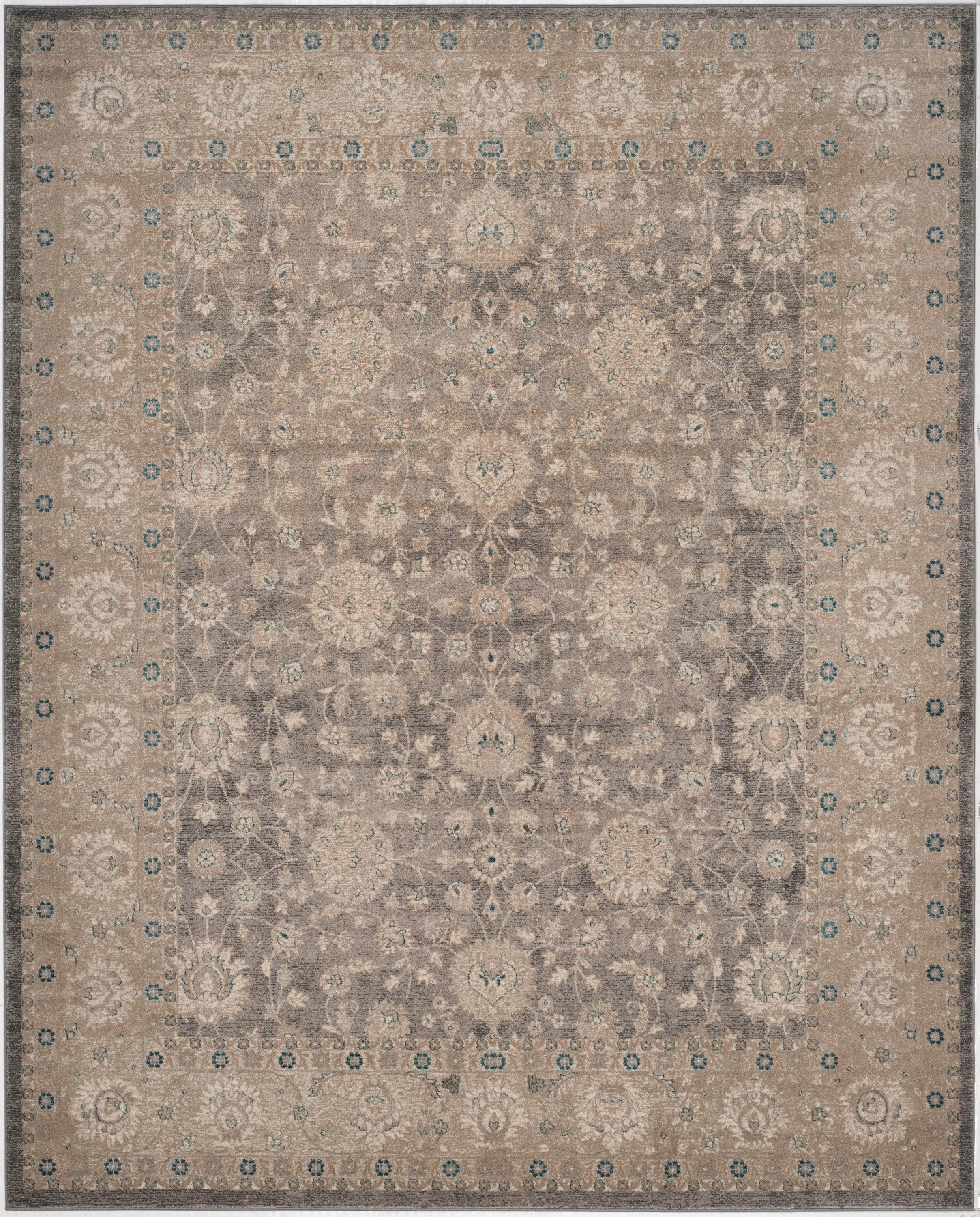 SAFAVIEH Sofia Derrick Oriental Area Rug, Light Grey/Beige, 12' x 18'