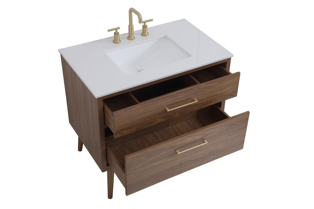 Elegant Kitchen and Bath Elegant Kitchen and Bath 36 Inch Bathroom Vanity in White