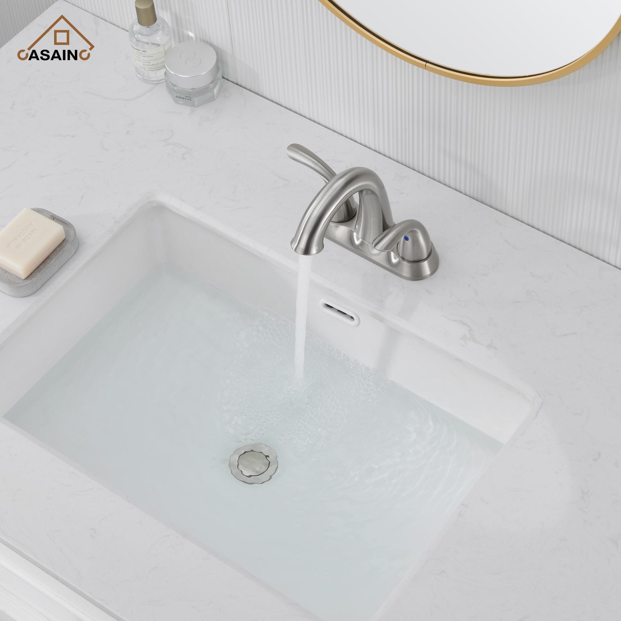1.2 Flow Centerset Bathroom Sink Faucet with Drain