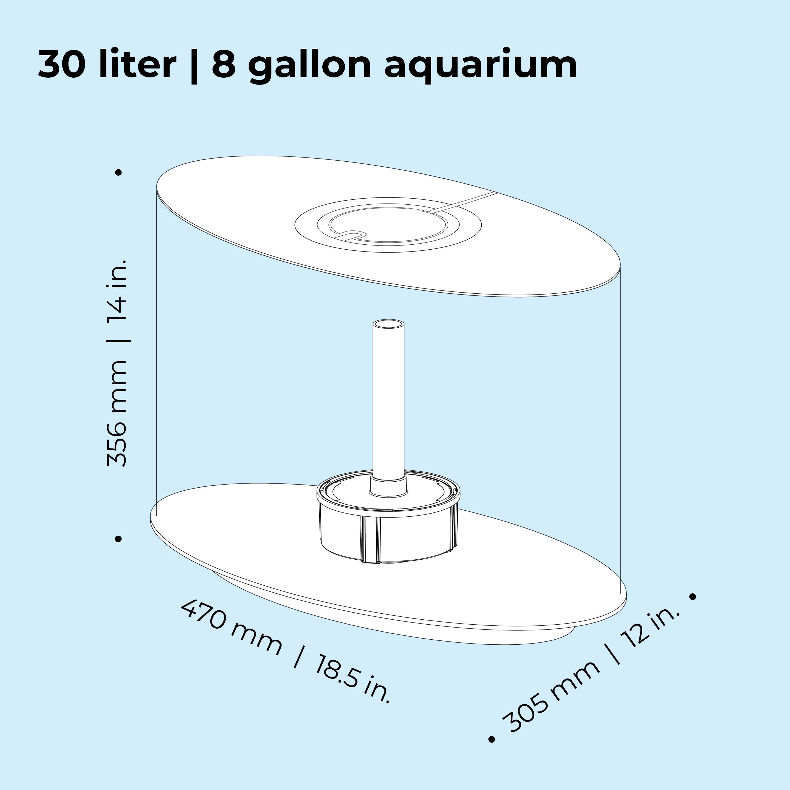 biOrb LOOP 30 Aquarium with MCR Light - 8 Gallon, White, Acrylic
