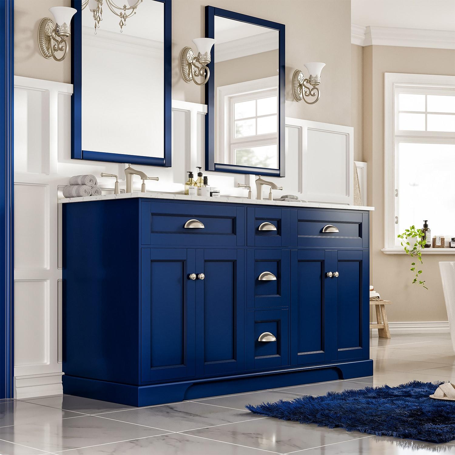 Eviva Epic Transitional Blue Bathroom Vanity