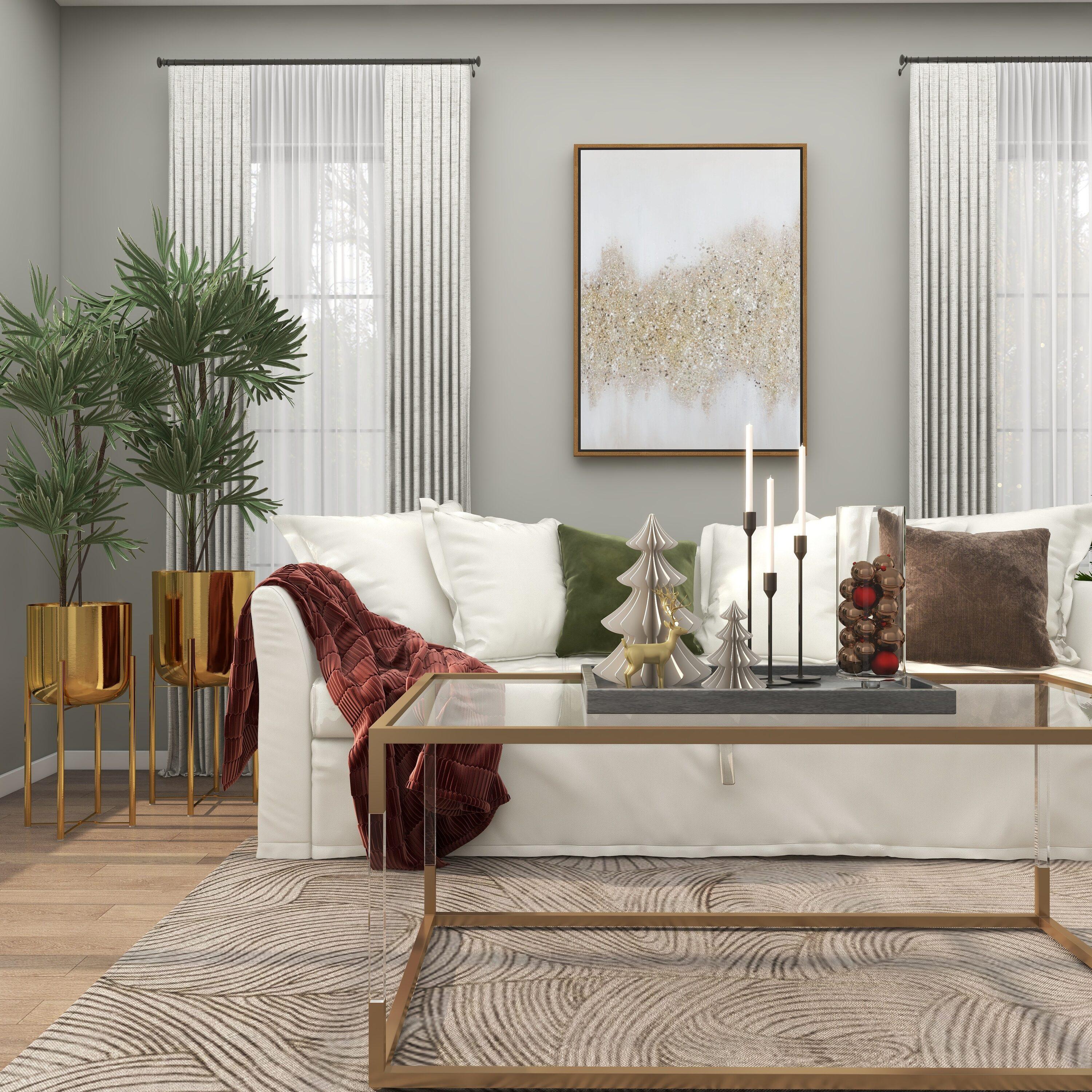 CosmoLiving by Cosmopolitan 2 - Piece Metal Dome Indoor Outdoor Planter with Removable Stand Set