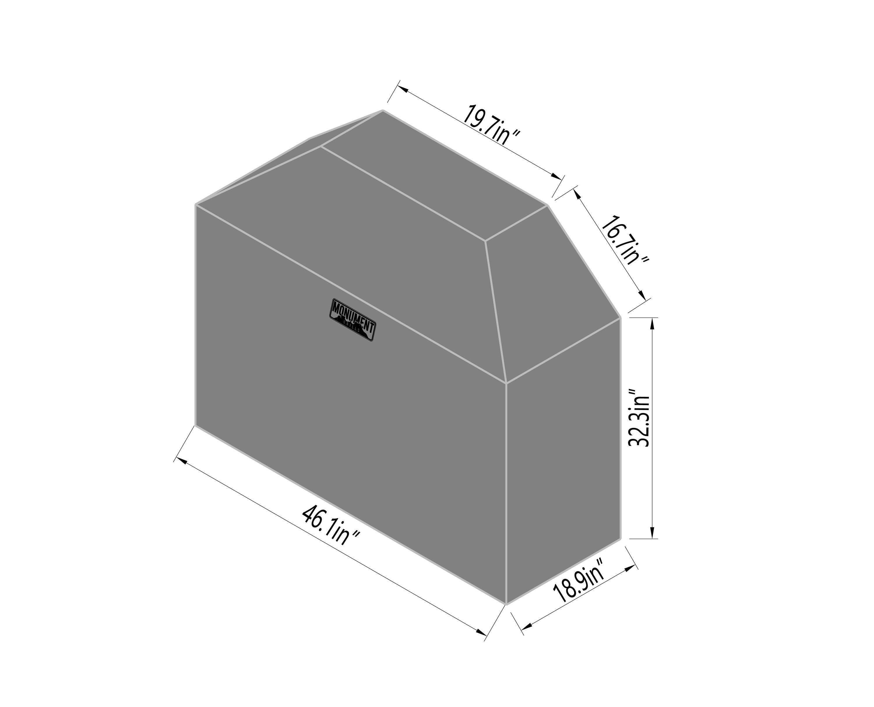 Monument Grills Cover for 2-Burner Grill-Fits up to 43"