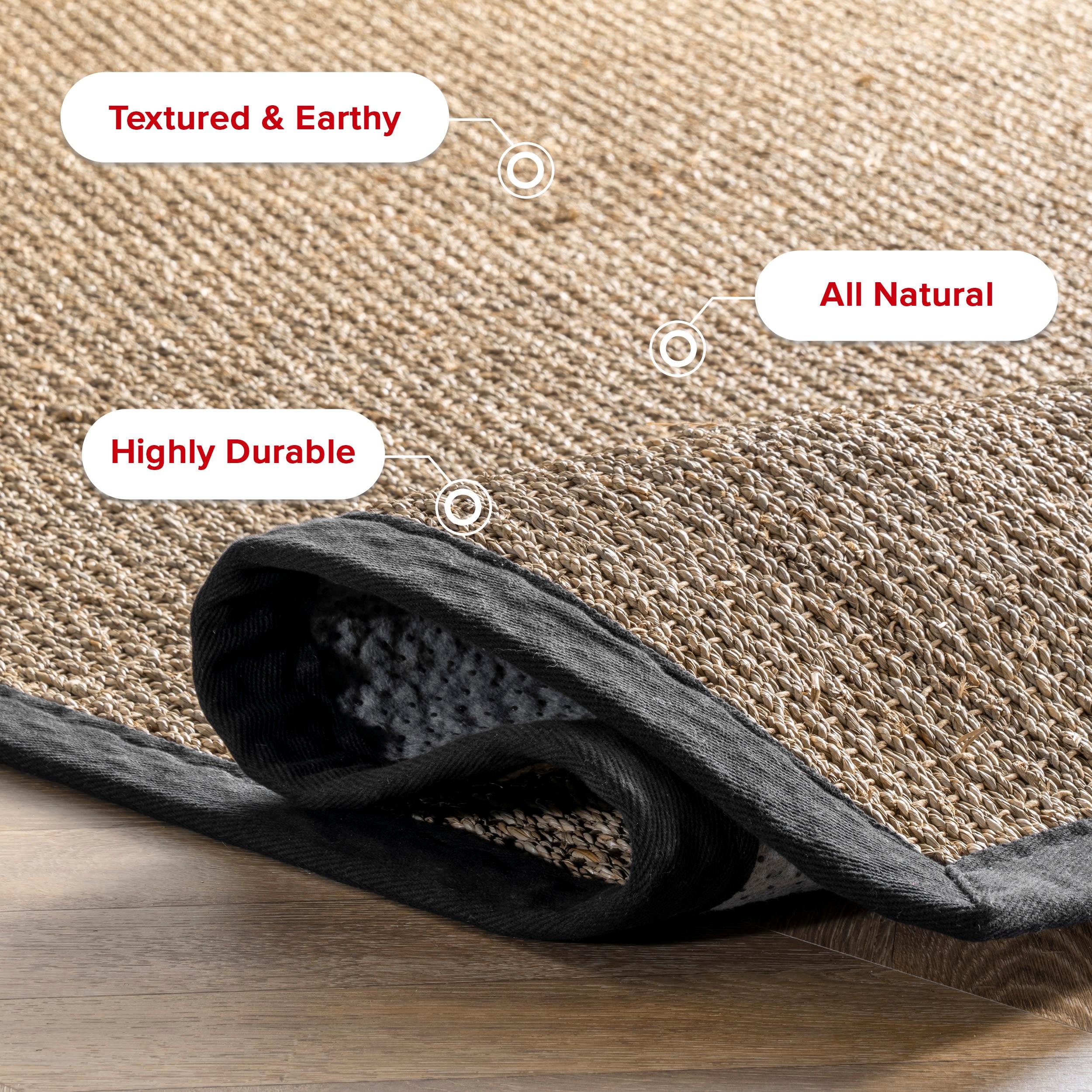 nuLOOM Elijah Farmhouse Seagrass Area Rug, 9' x 12', Black