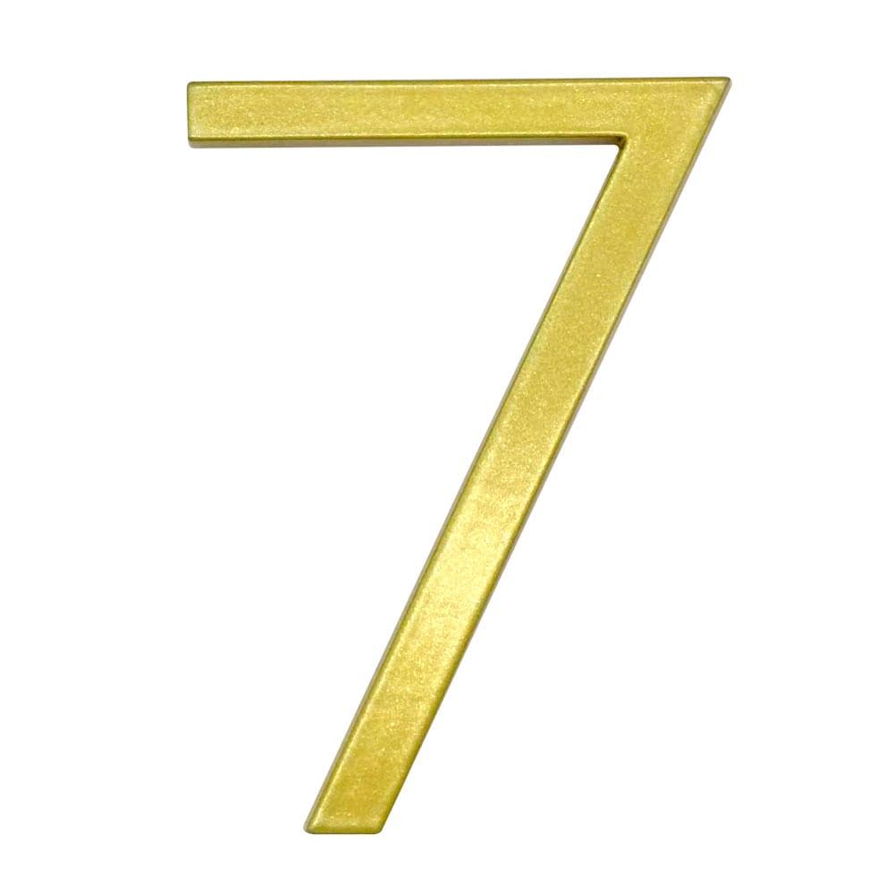 HASWARE House Number 3 inch (7.5 cm) Self Adhesive Letters Apartment Door Numbers Street Address Plaque Home Stylish Decor, Acrylic(7, Golden)