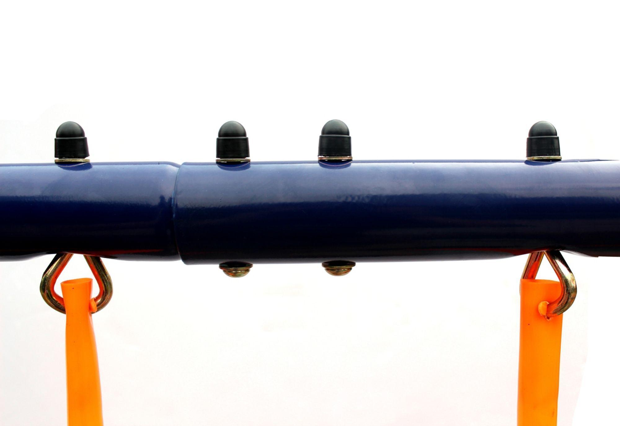 GOGEXX Outdoor Metal Swing Playset Two Station Swing Set For Children