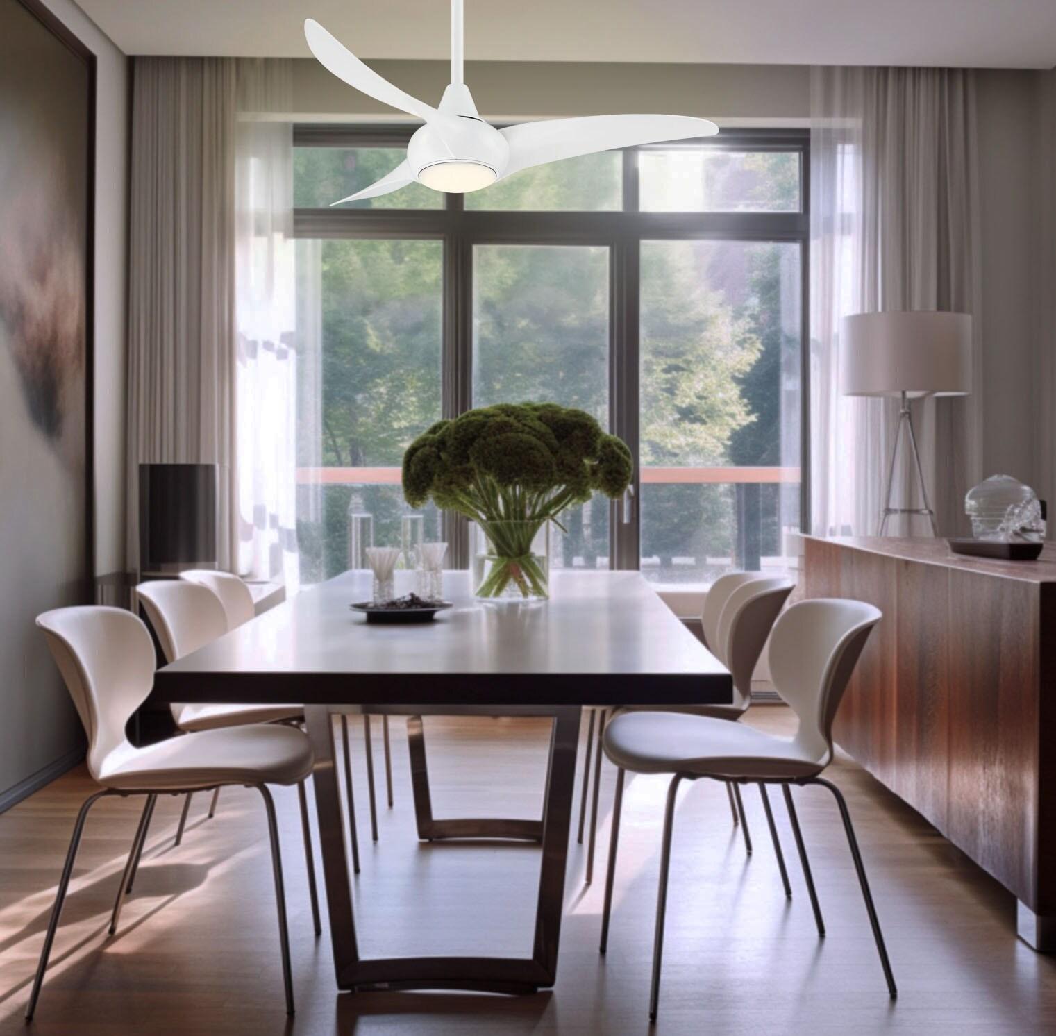 44" 3 - Blade LED Propeller Ceiling Fan with Remote Control and Light Kit Included