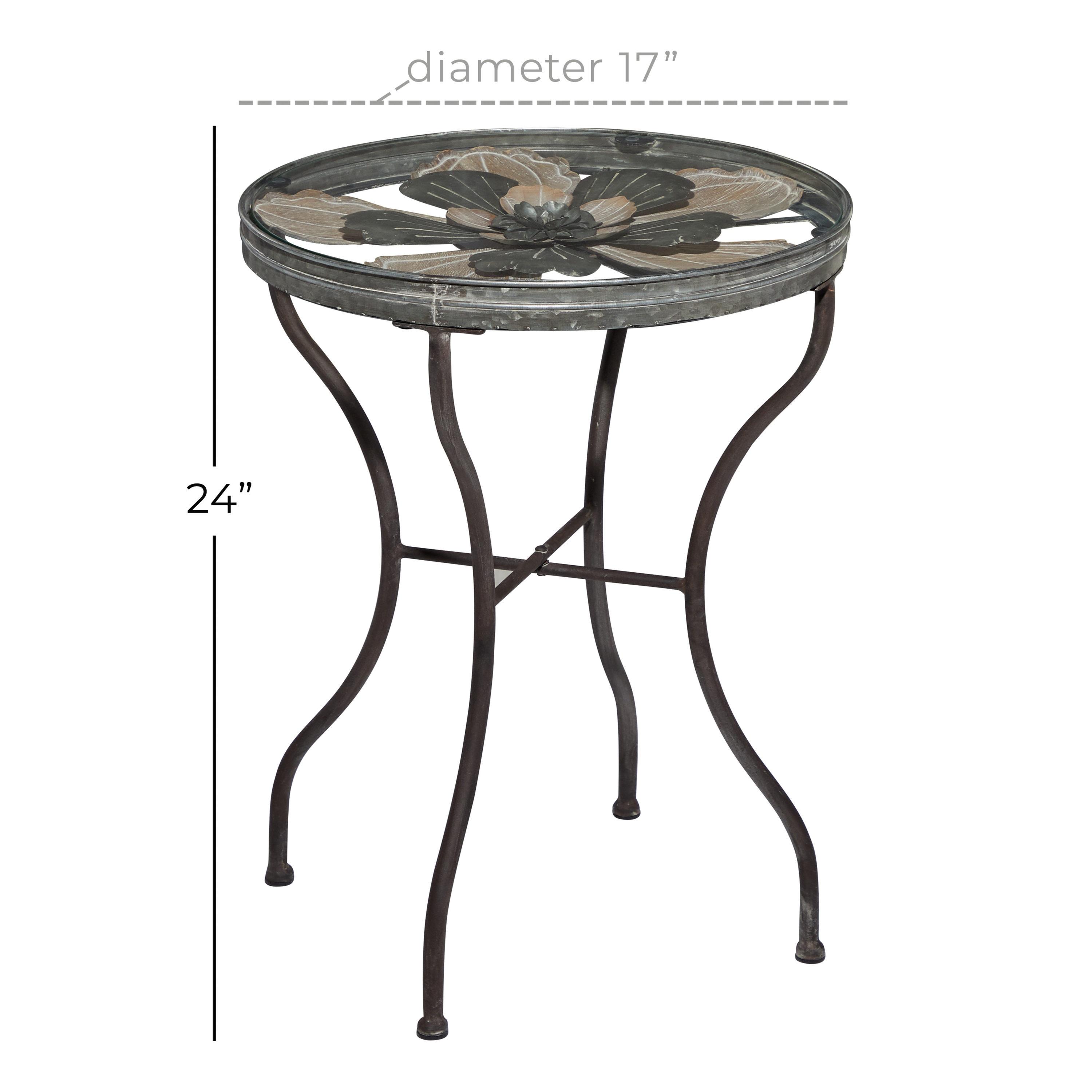 Farmhouse Metal Coffee Table Silver - Olivia & May