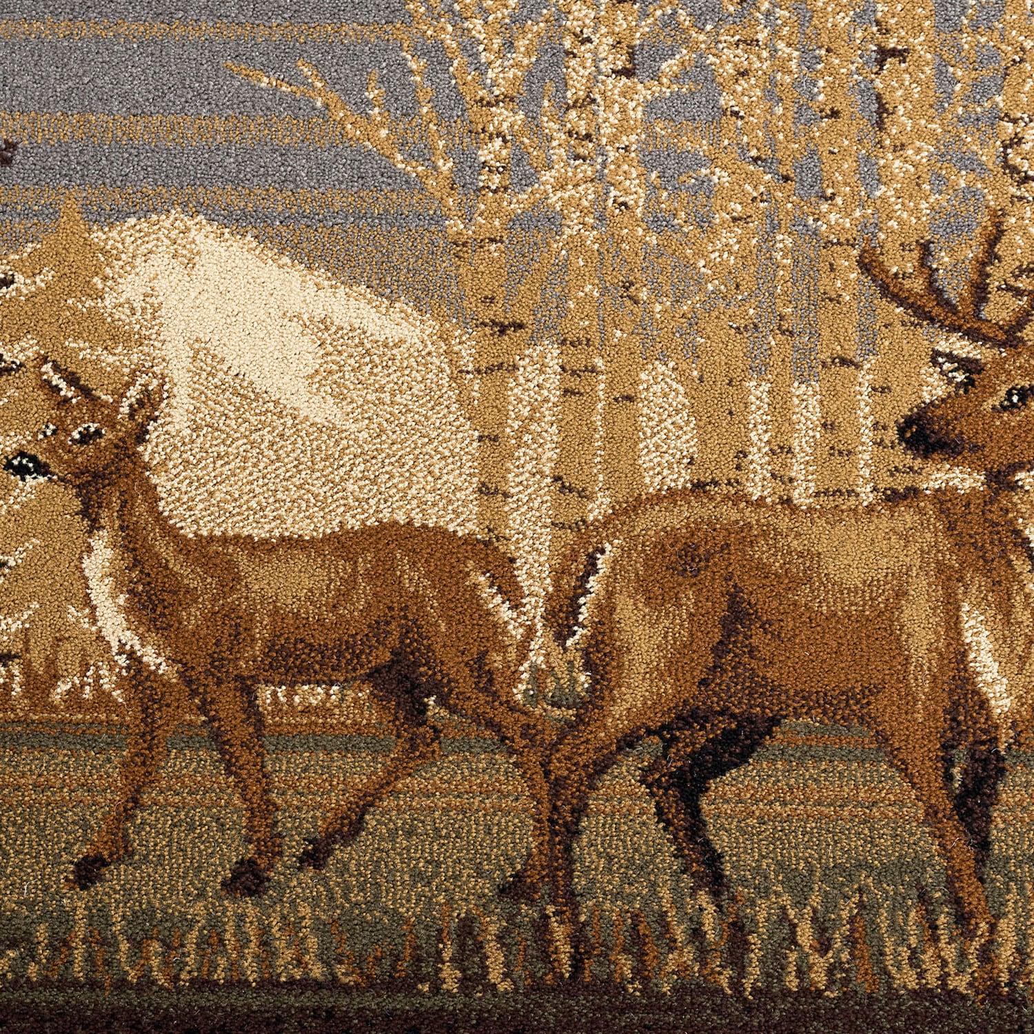 Nature Novelty 4' x 5' Multi-Color Polypropylene Indoor Area Rug