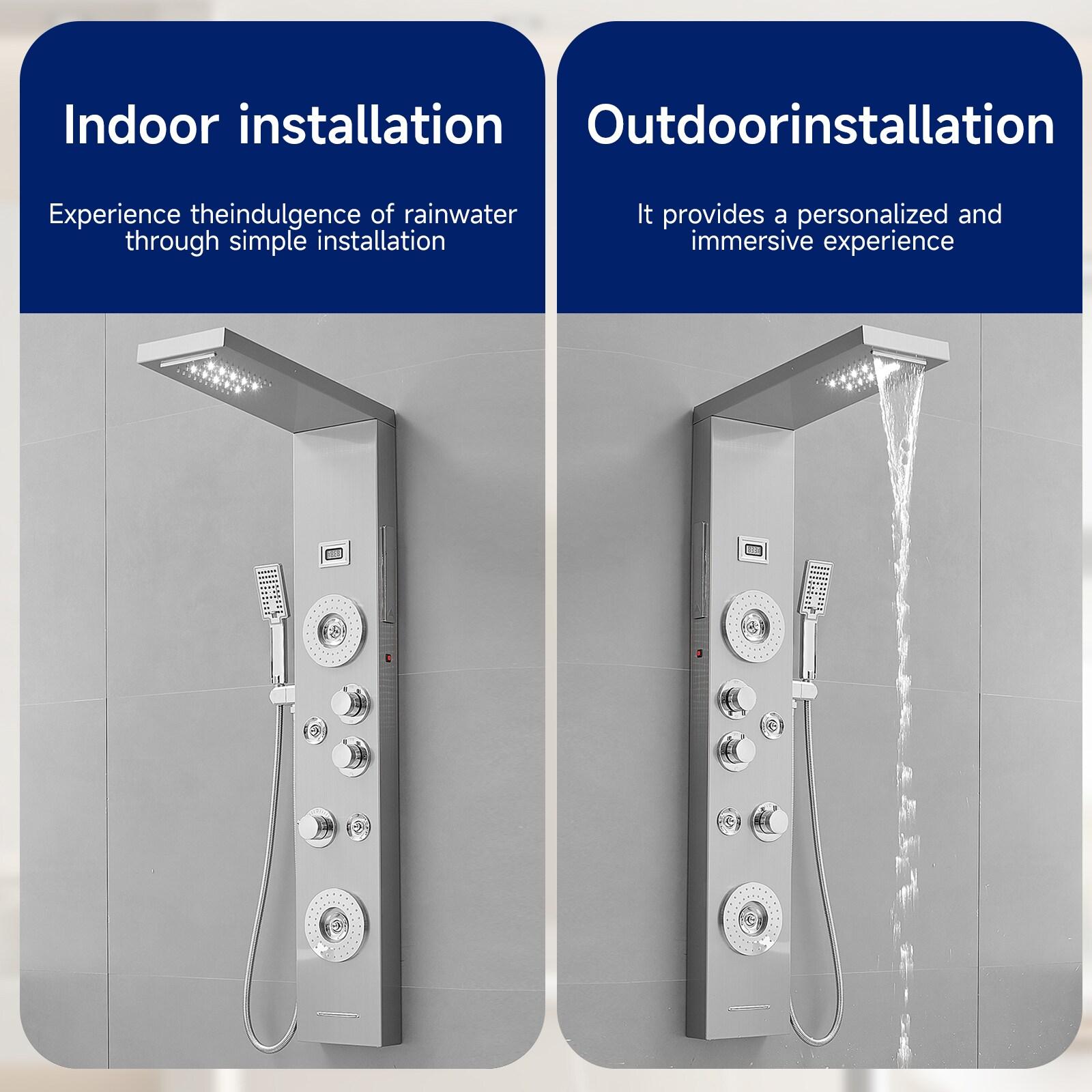 51.57'' Shower Panel with Fixed Shower Head