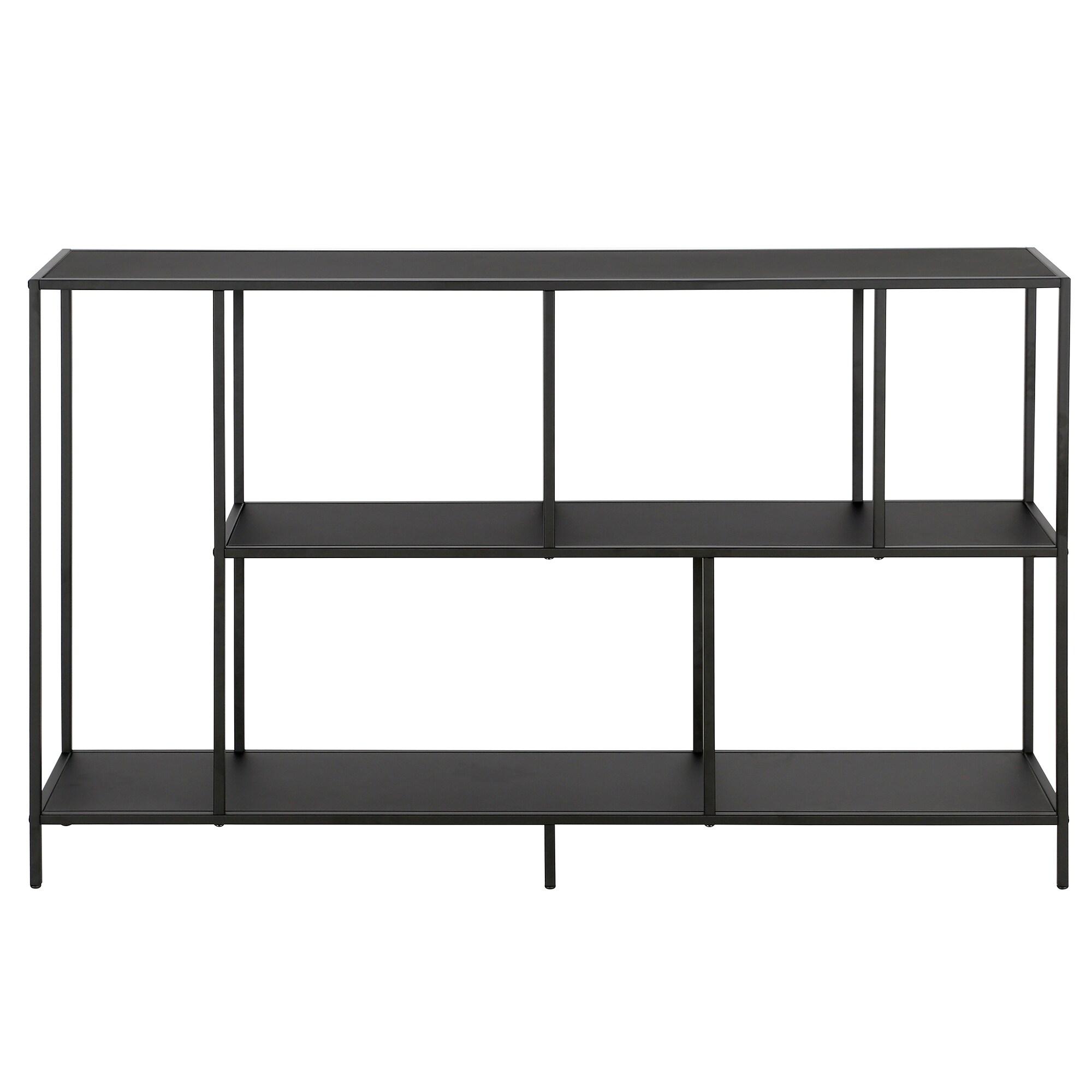 Evelyn&Zoe Winthrop 52" Wide Rectangular Console Table, Blackened Bronze