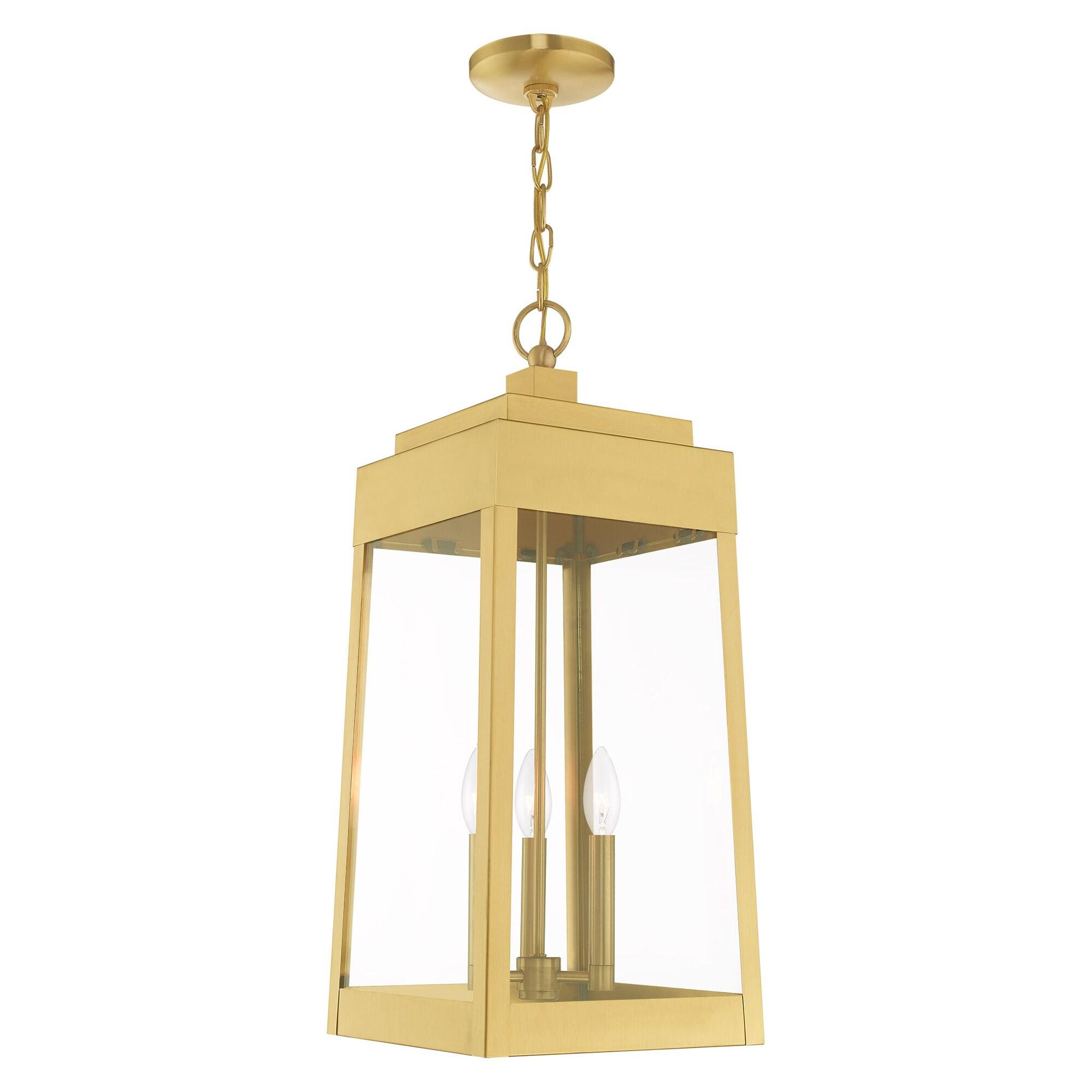 Livex Lighting - Oslo - 3 Light Outdoor Pendant Lantern in Mid Century Modern