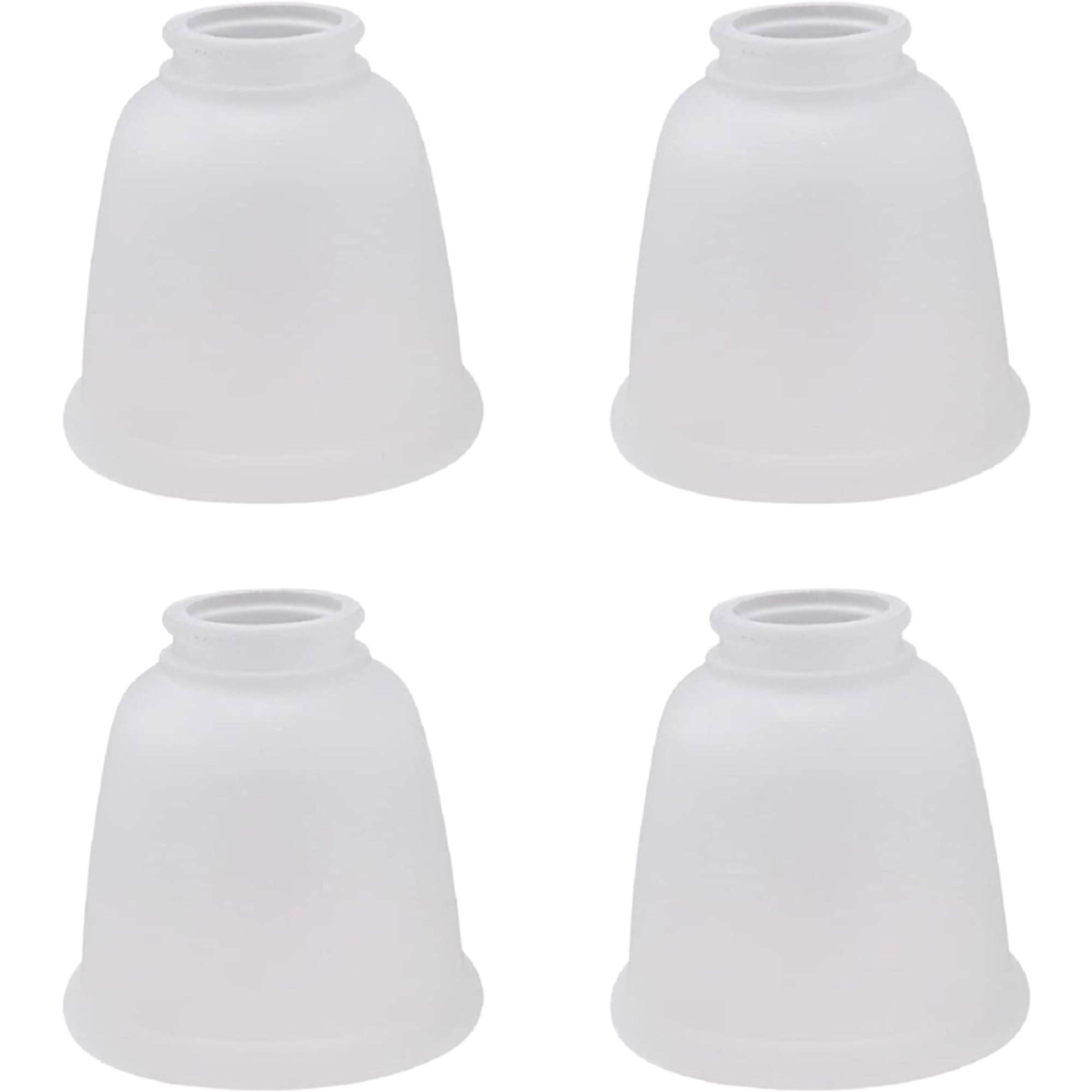 Aspen Creative 23045-4 Transitional Style Bell Shaped Frosted Replacement Glass Shade, 2-1/4" Fitter Size, 4-5/8" high x 4-5/8" diameter, 4 Pack