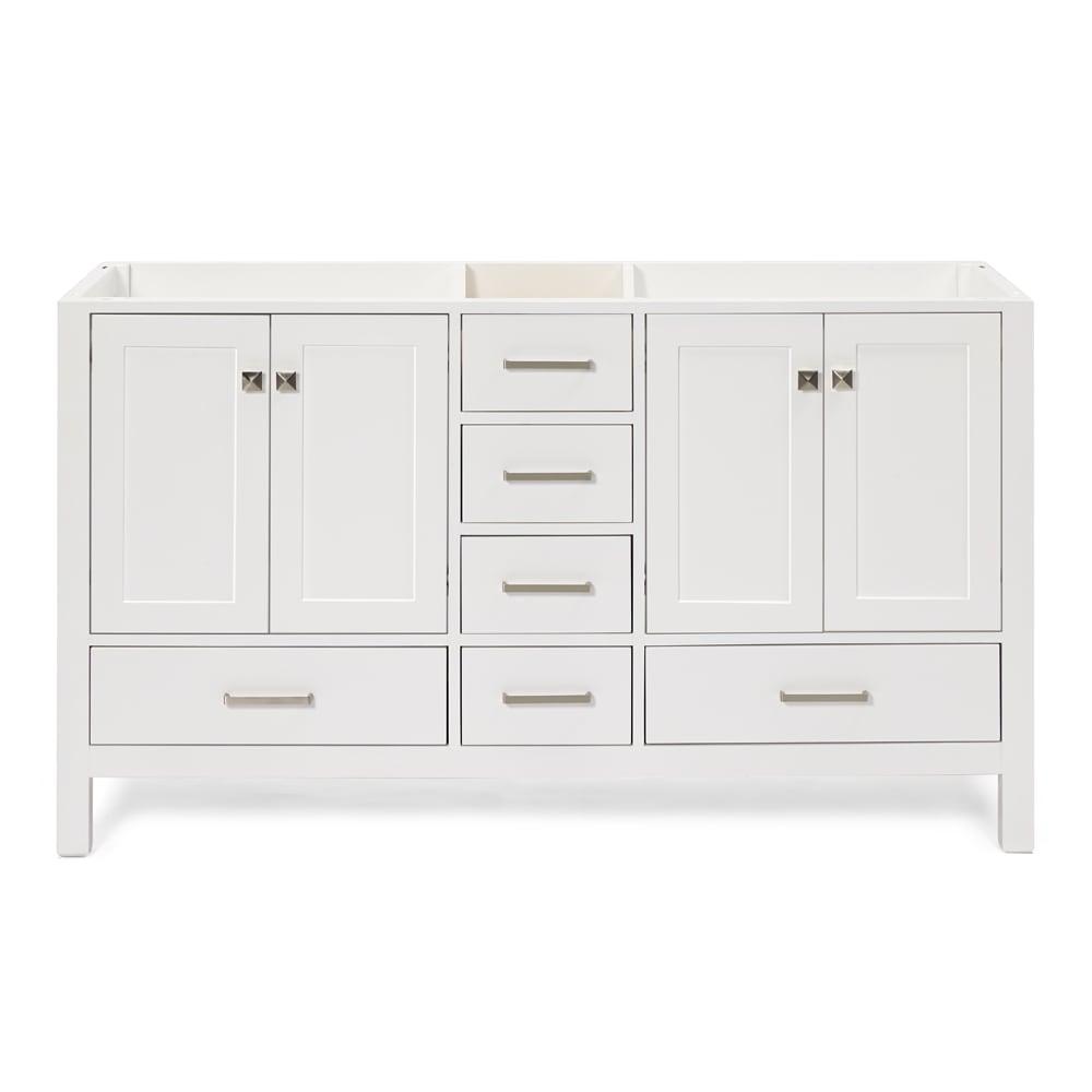Ariel A061d-Bc Cambridge 60" Double Free Standing Vanity Cabinet Only - White
