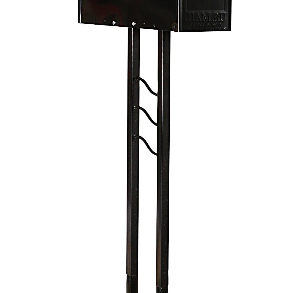 Mailbox-To-Go Classic Galvanized Steel Post Mount Mailbox, Black