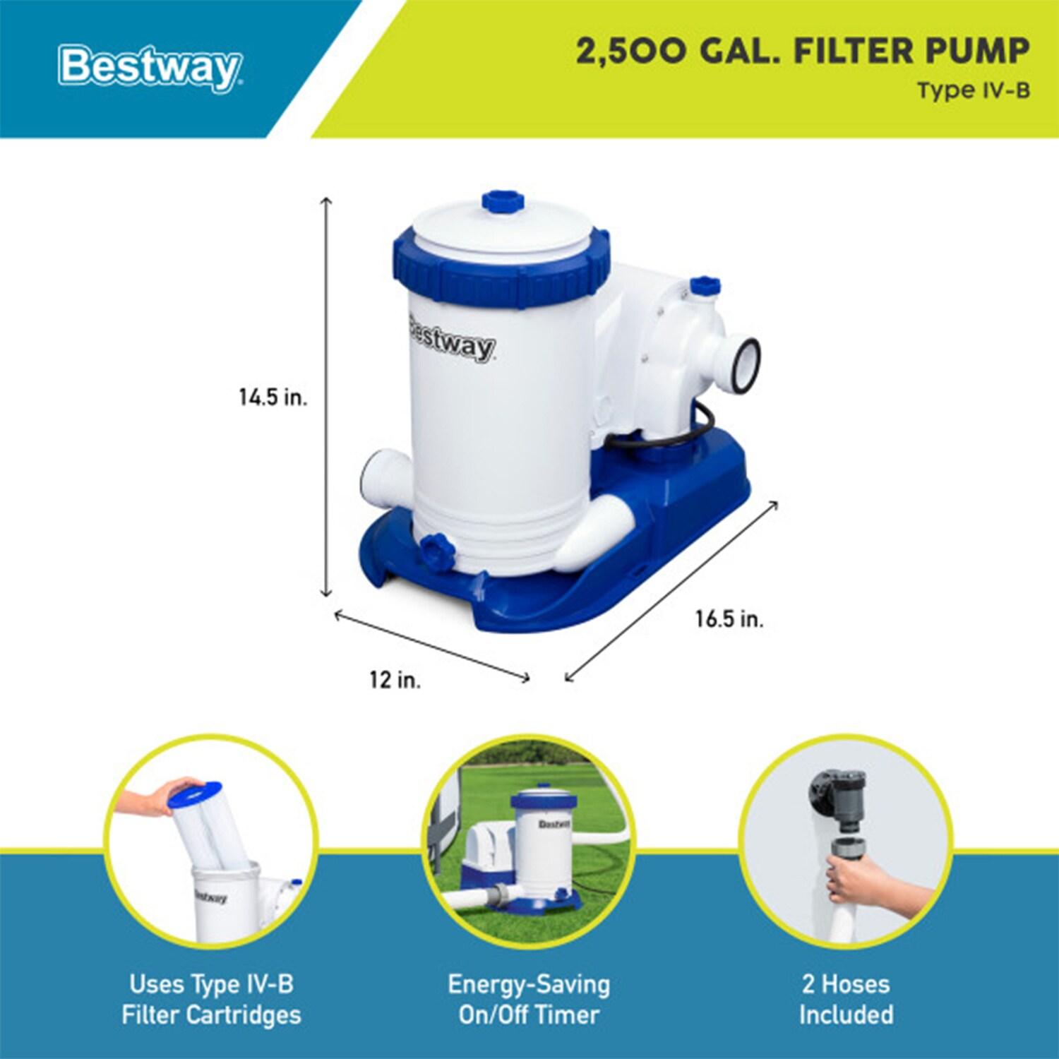 Bestway Bestway Flowclear 2,500 GPH 120V Above Ground Swimming Pool Water Filter Pump