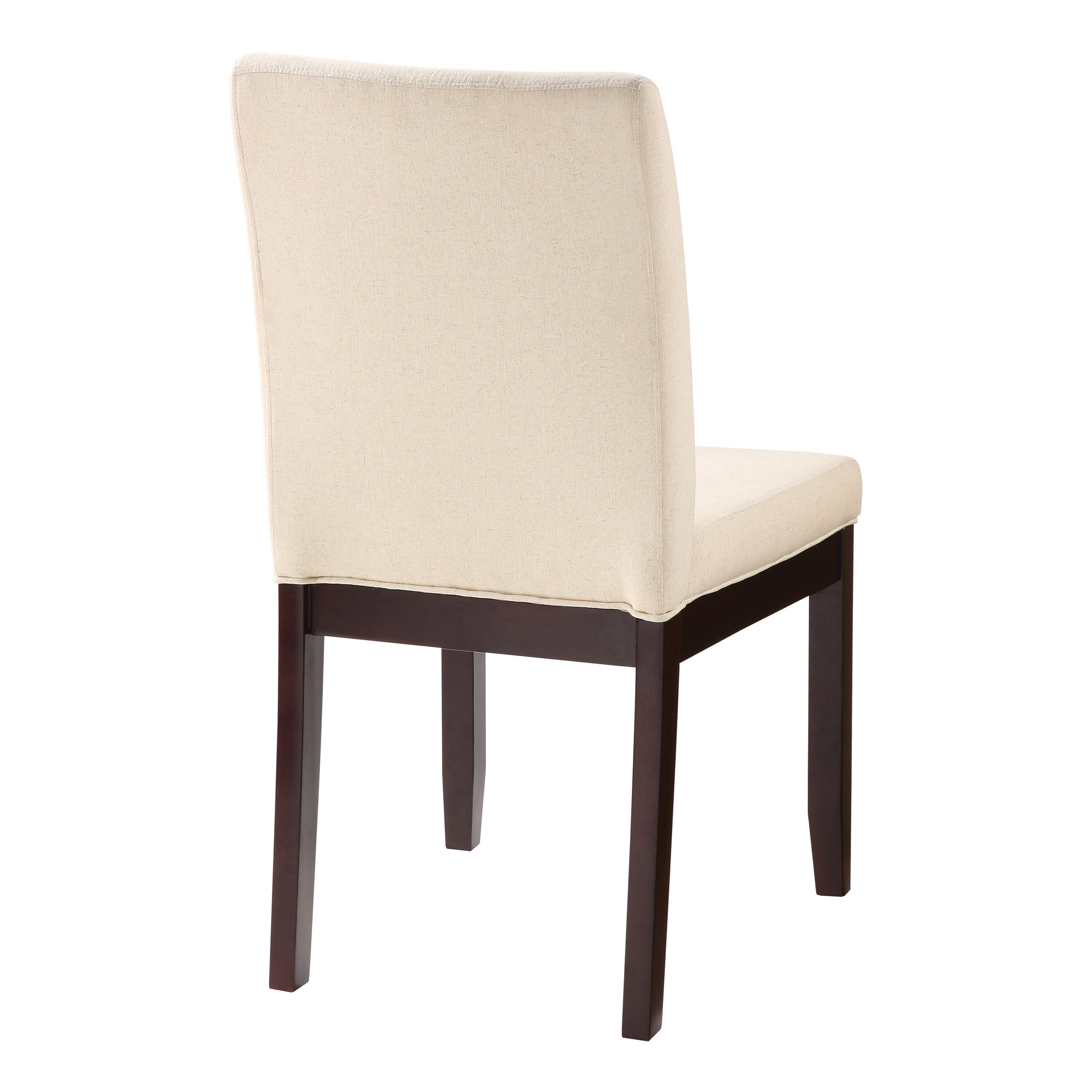 Dakota Parsons Chair Linen - OSP Home Furnishings: Classic Upholstered, Espresso Wood Legs, Easy Clean