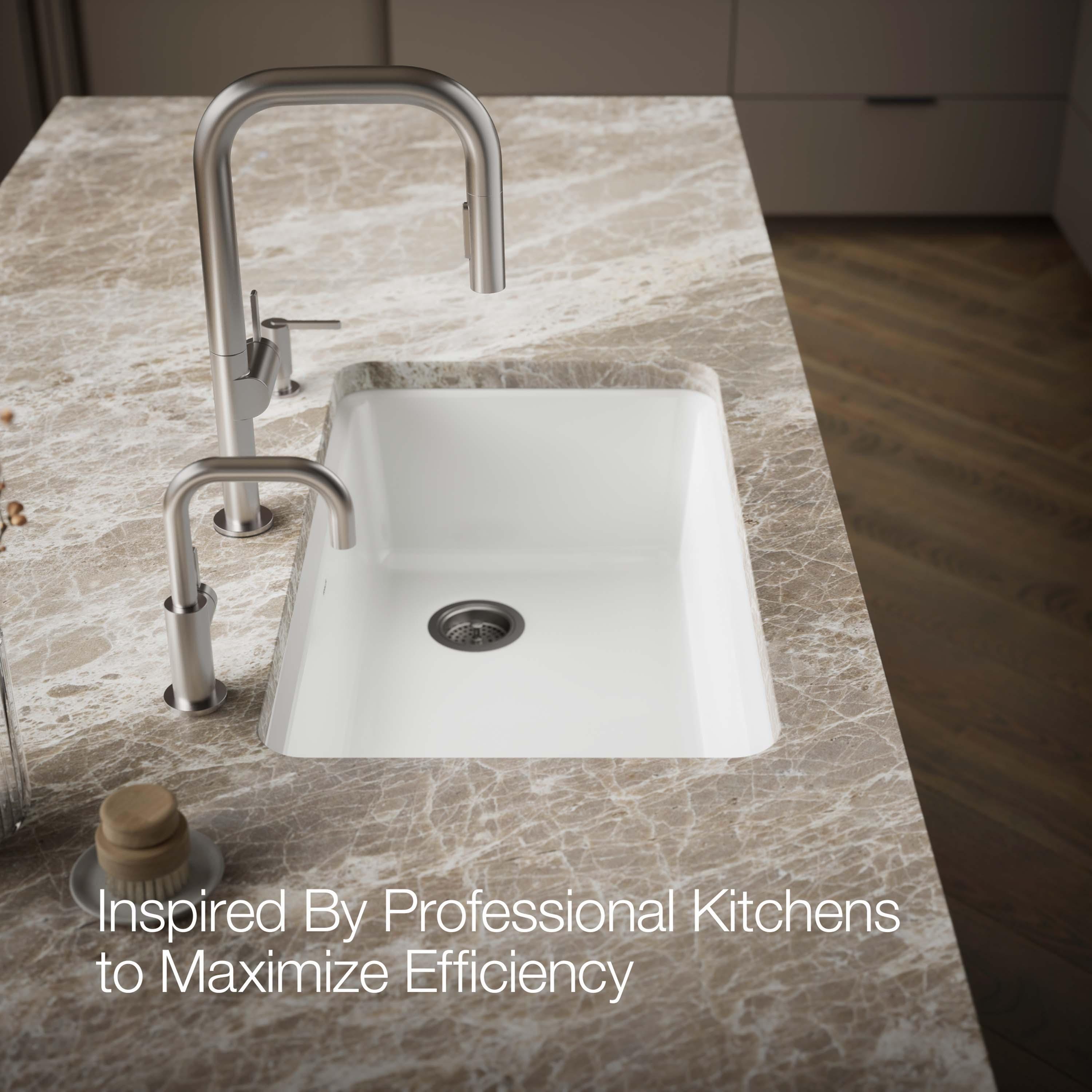 Riverby 33" x 22" x 9-5/8" Under-Mount Single-Bowl Kitchen Sink with Accessories