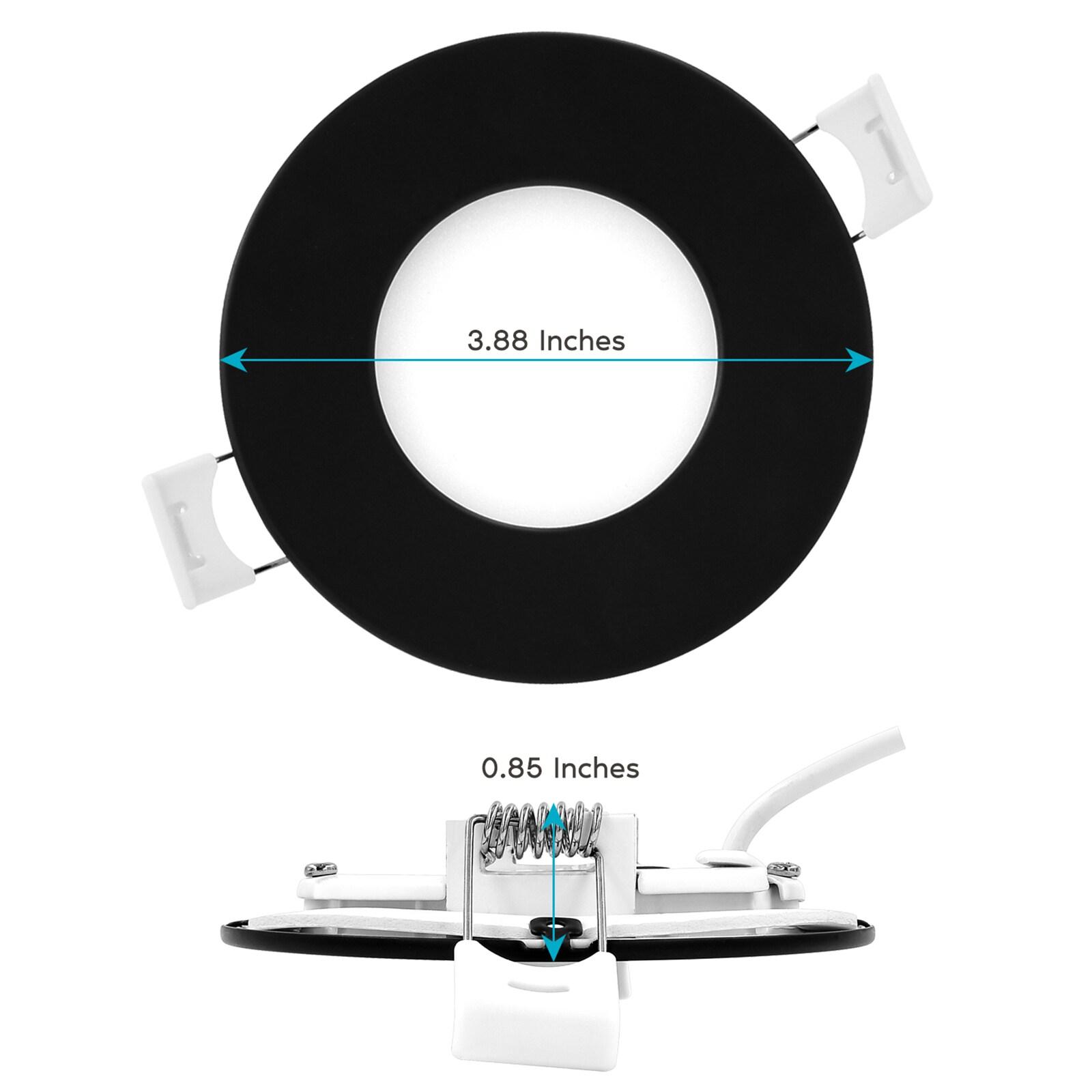 3'' Selectable Color Temperature Dimmable Air-Tight IC Rated LED Canless Recessed Lighting Kit